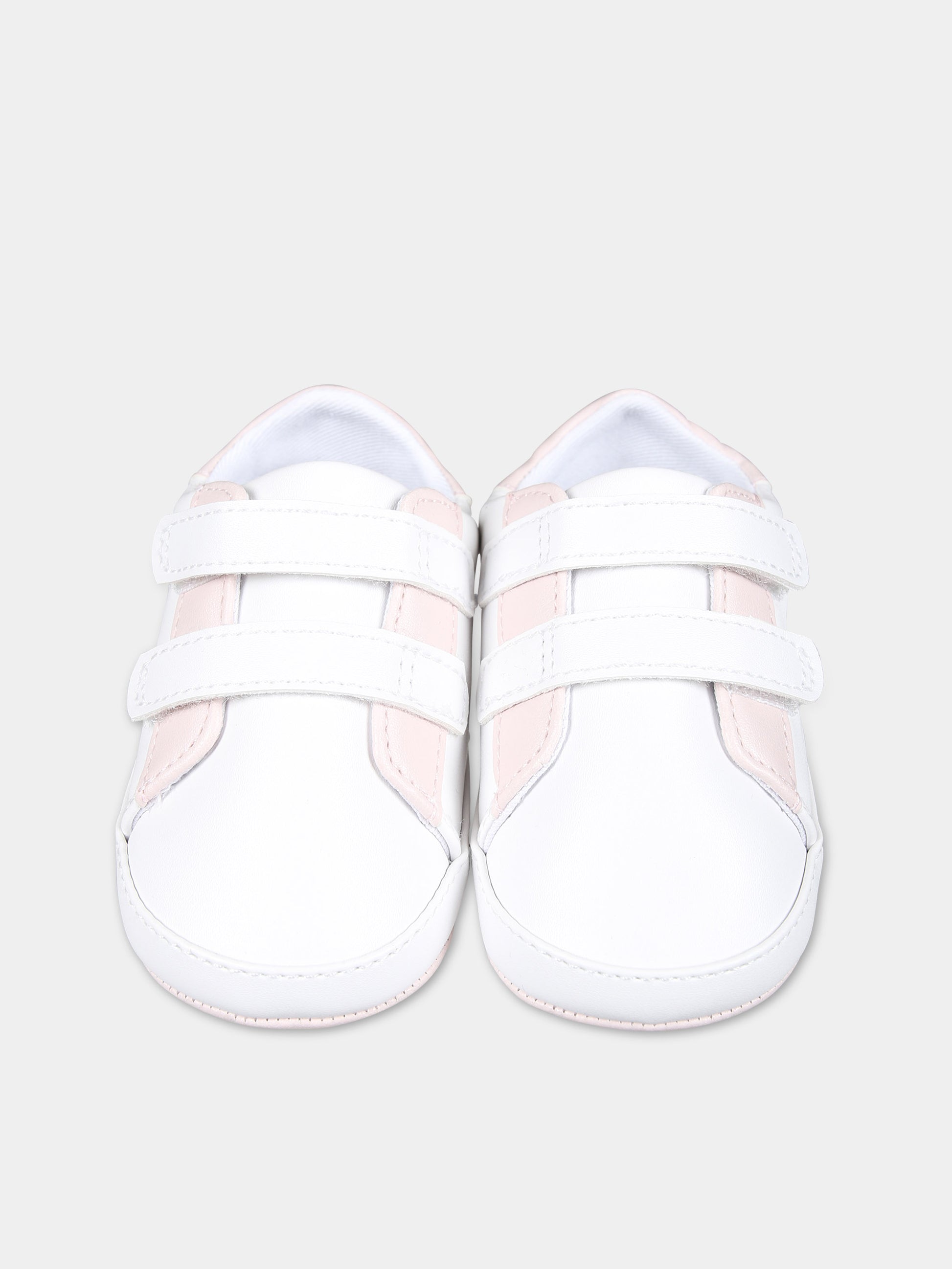 Sneakers bianche per neonata con logo,Calvin Klein Kids,V0A4 80780 1582X134