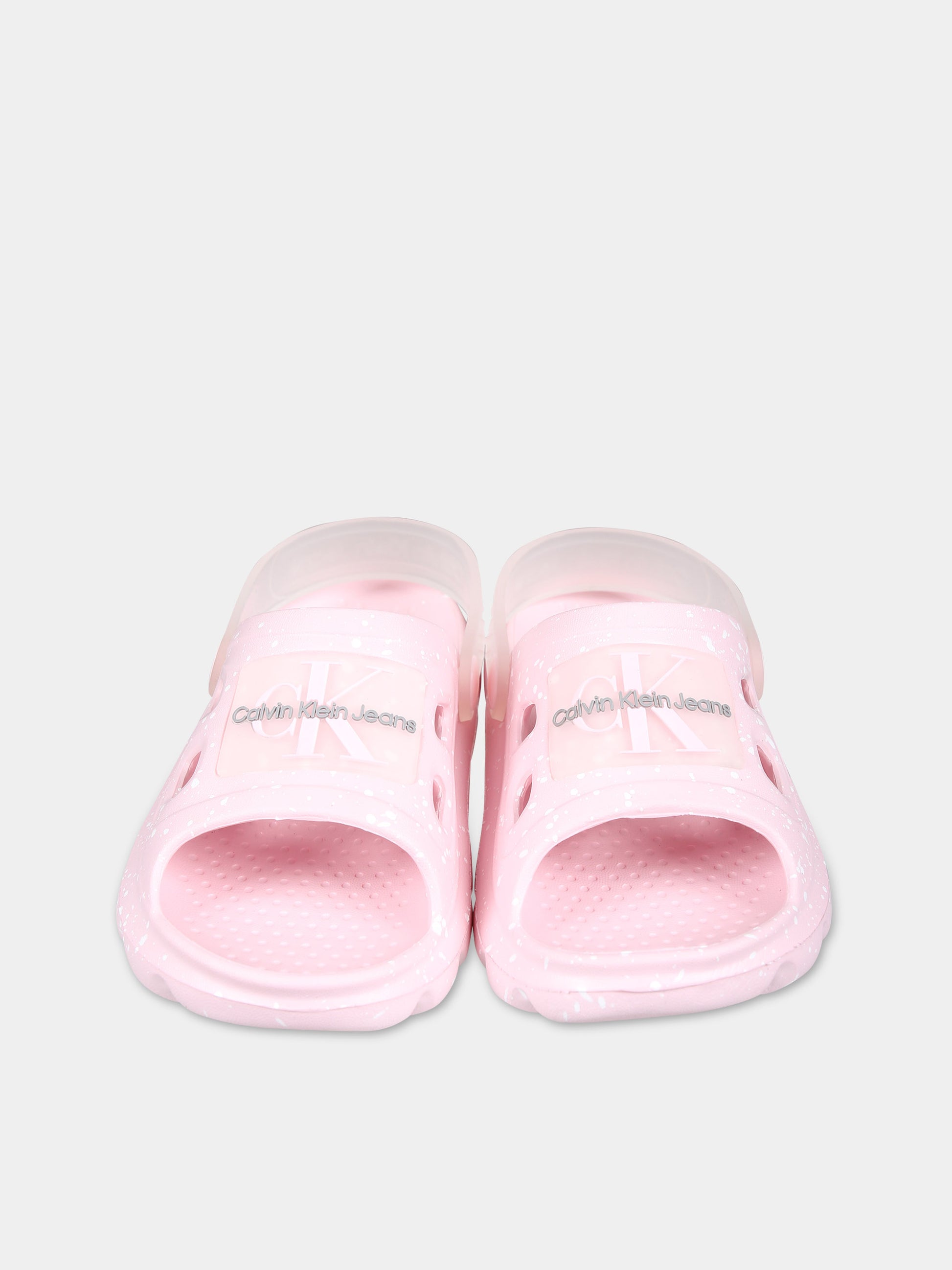 Sandali rosa per bambina con logo,Calvin Klein Kids,V1A2 80840 0083X054