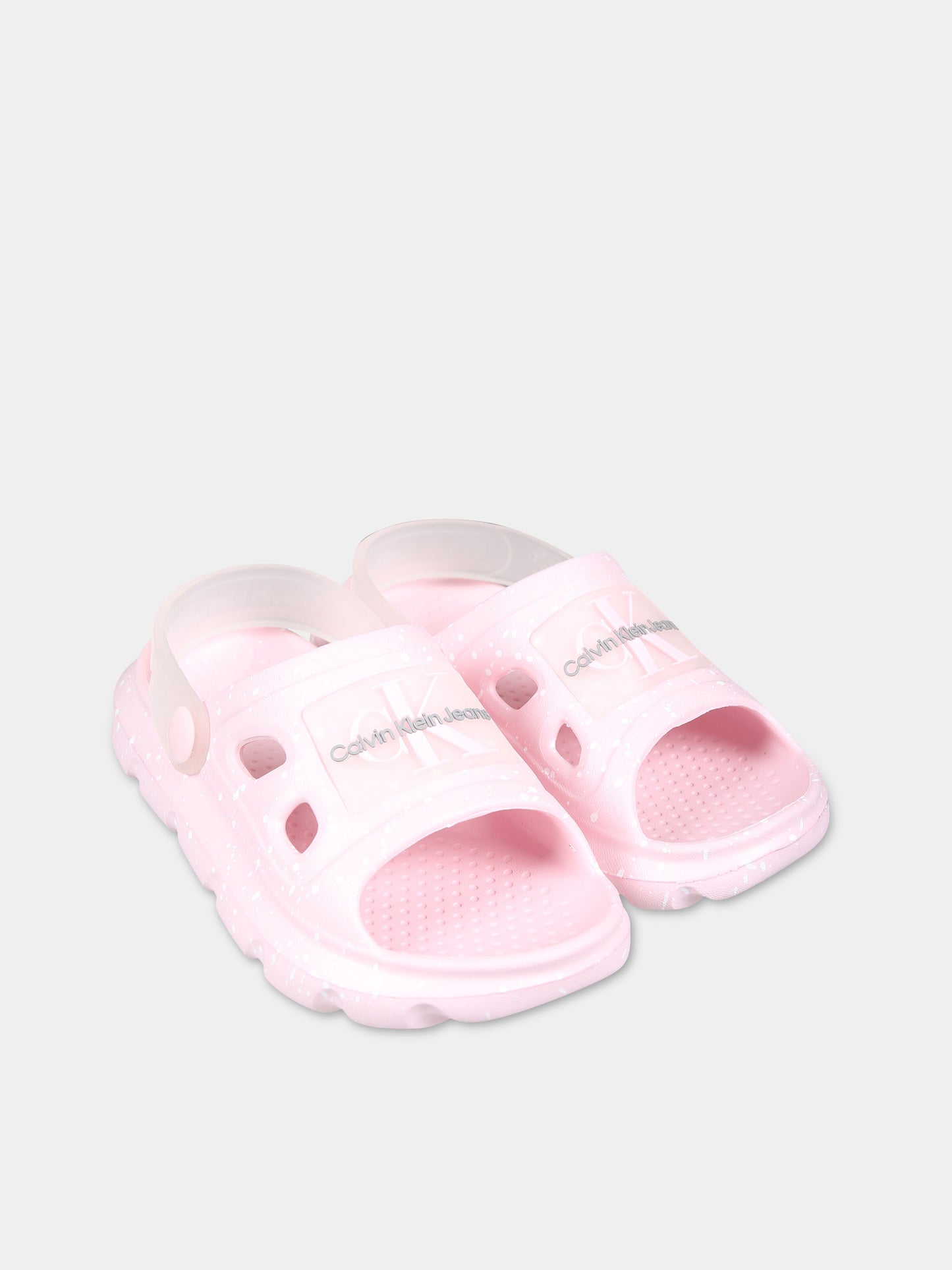 Sandali rosa per bambina con logo,Calvin Klein Kids,V1A2 80840 0083X054