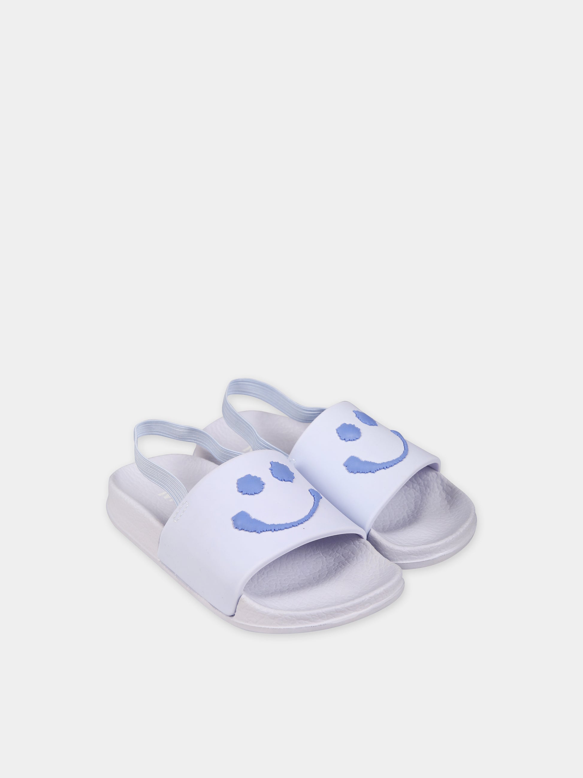 Ciabatte celesti per neonati con smile,Molo,7S24U202 3403 -