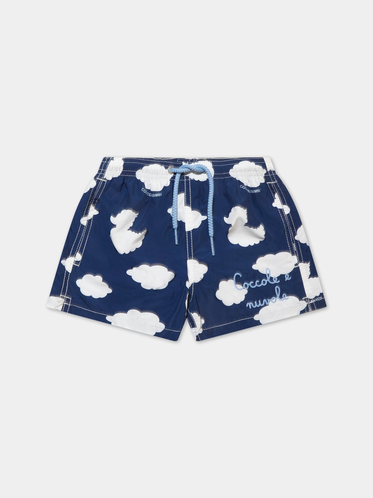 Maillot de bain bleu pour garçon avec nuages et Ducky clouds