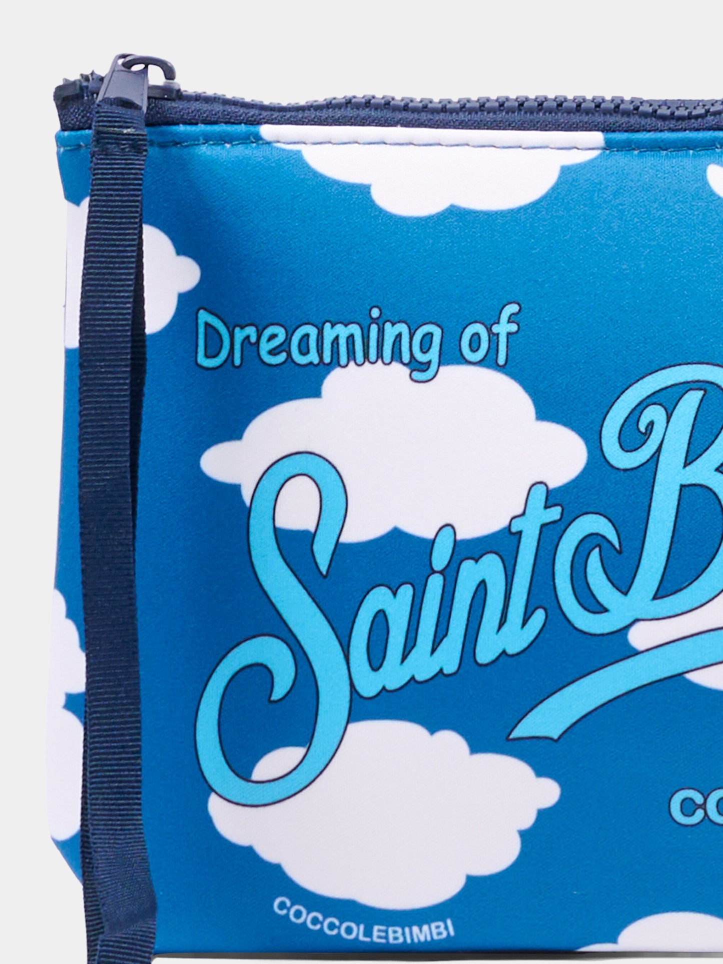 Pochette bleu ciel pour fille avec logo