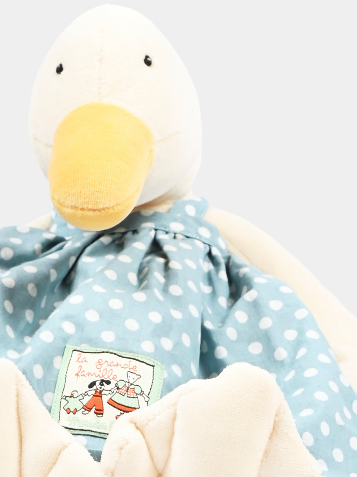 Ochetta Jeanne peluche ivoire à pois pour enfants