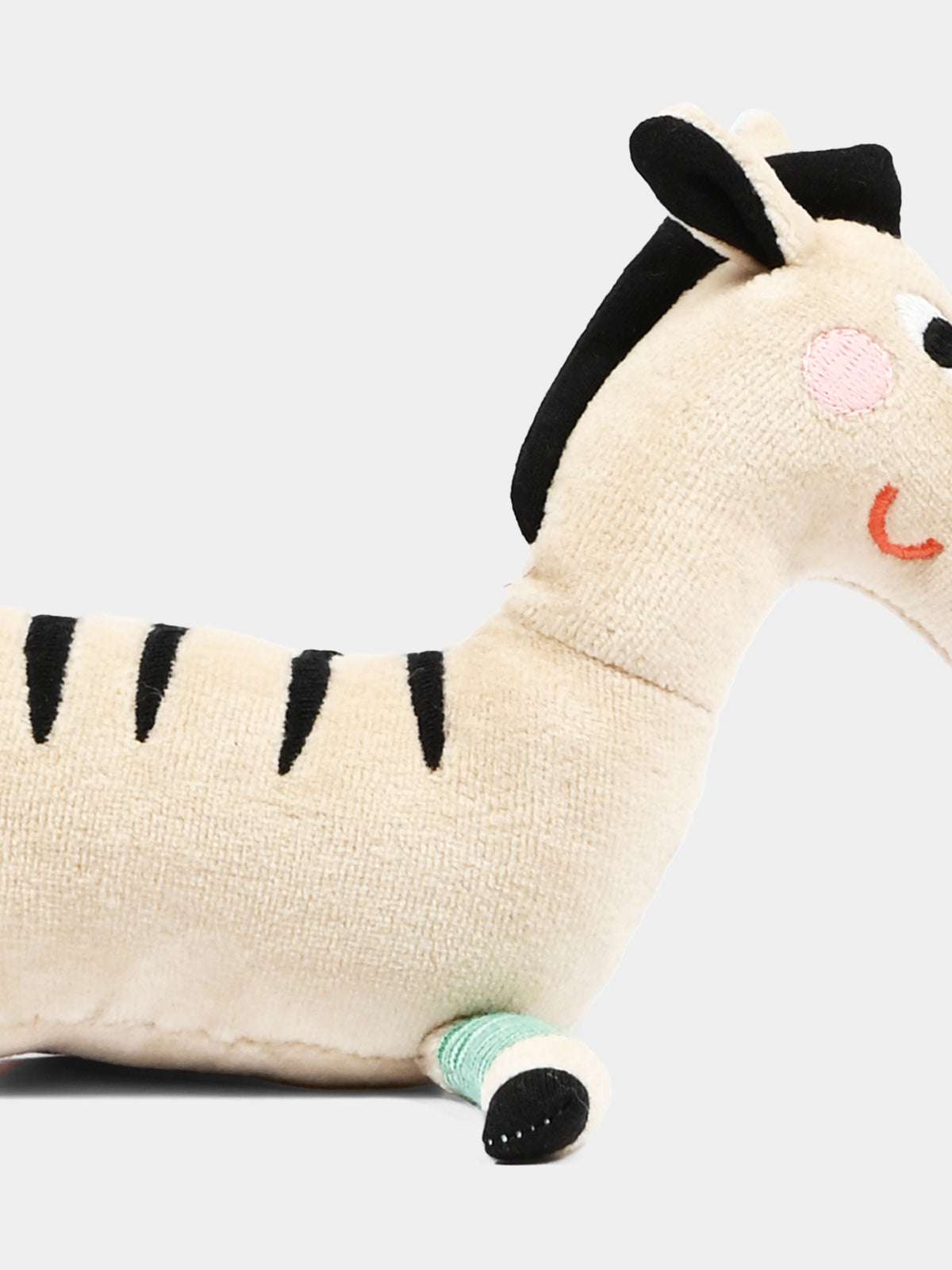 Peluche zèbre ivoire à rayures pour enfants