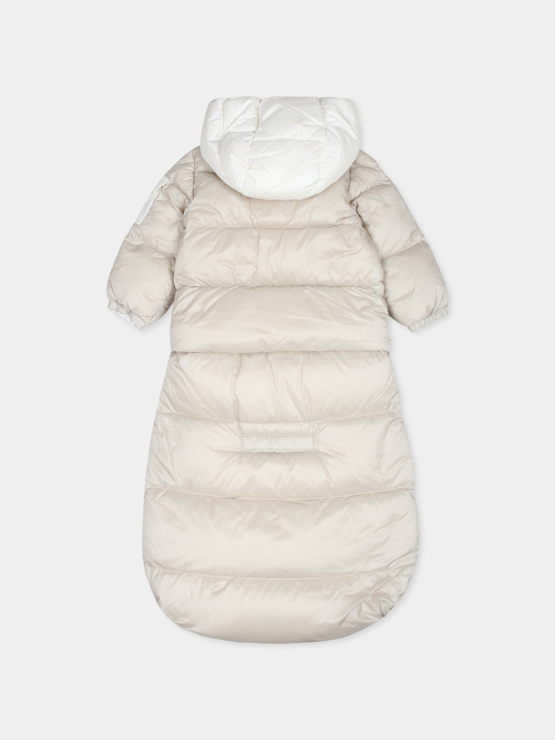 Sacco nanna Ueno avorio per neonati con logo,Moncler Kids,J2951 1F00003 595FE 268