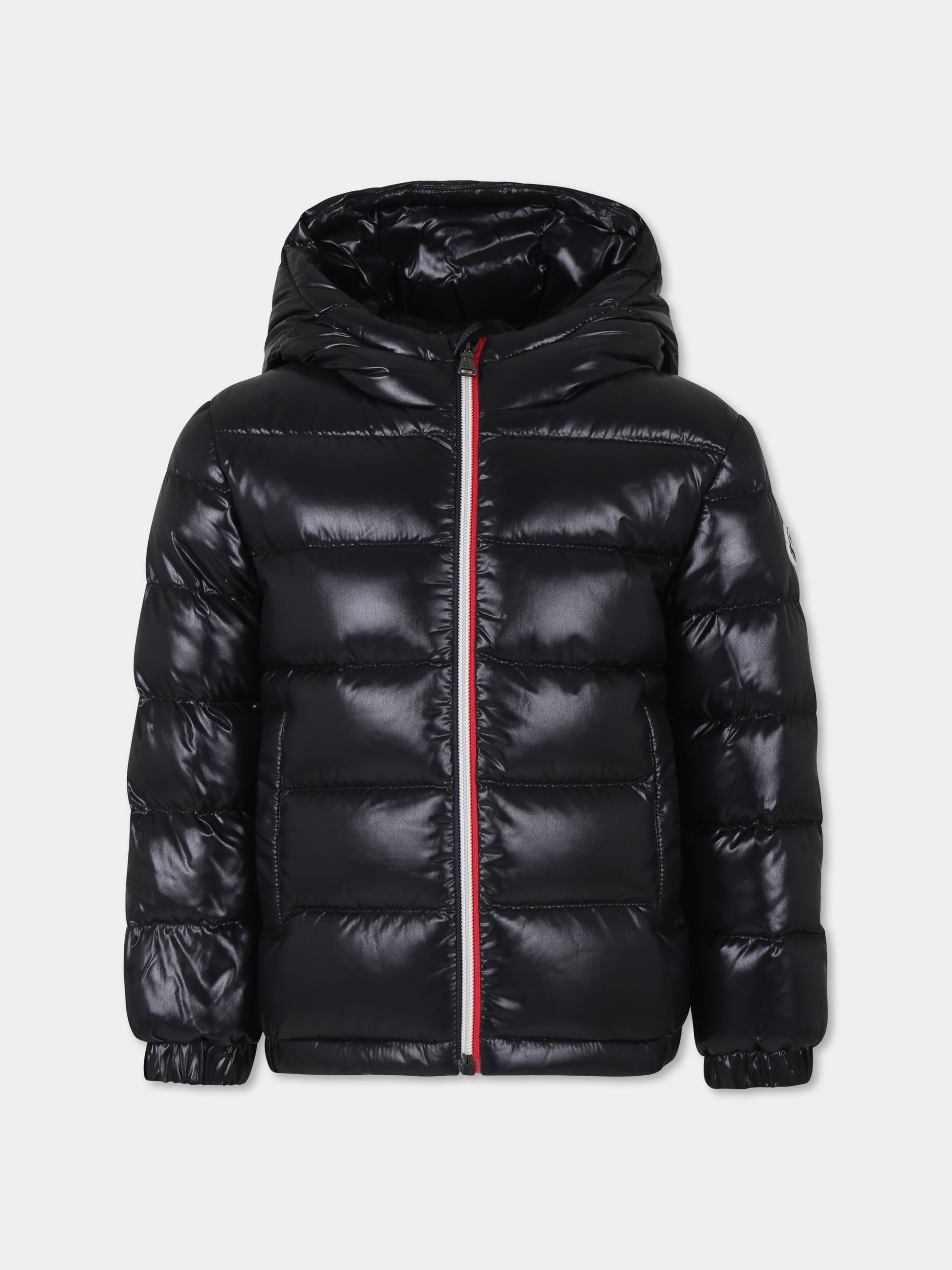 Piumino New Aubert nero per bambino con logo,Moncler Kids,J2954 1A00051 68950 999