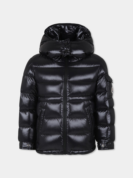 Piumino Maire nero per bambino con logo,Moncler Kids,J2954 1A00083 68950 999