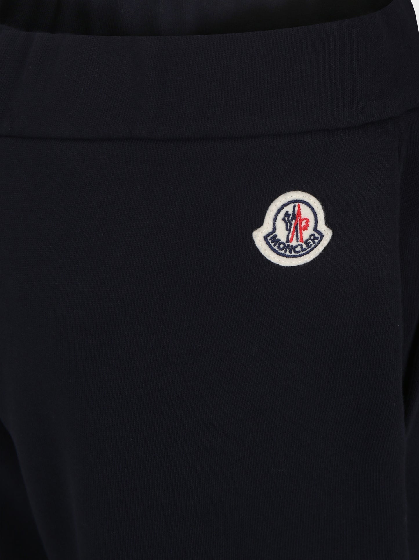 Pantaloni blu per bambini con logo,Moncler Kids,J2954 8H00001 899PS 778