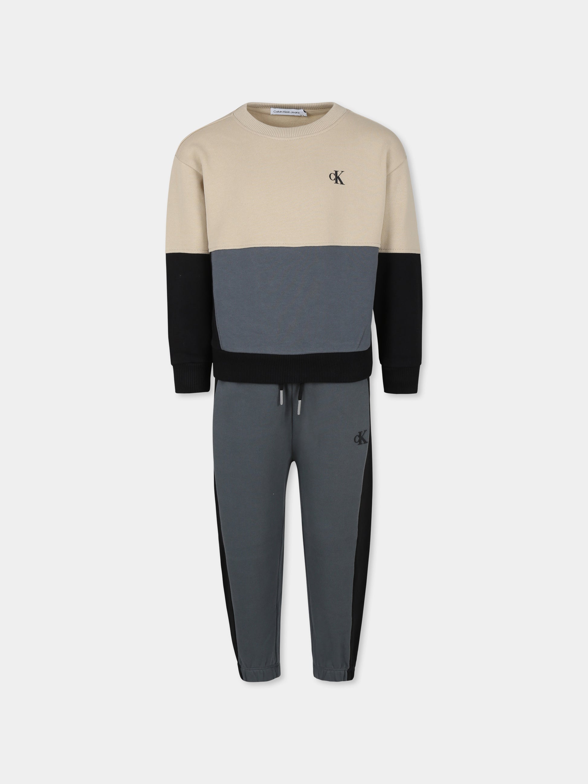 Completo verde per bambino con logo,Calvin Klein Kids,IB0IB02129J BEH