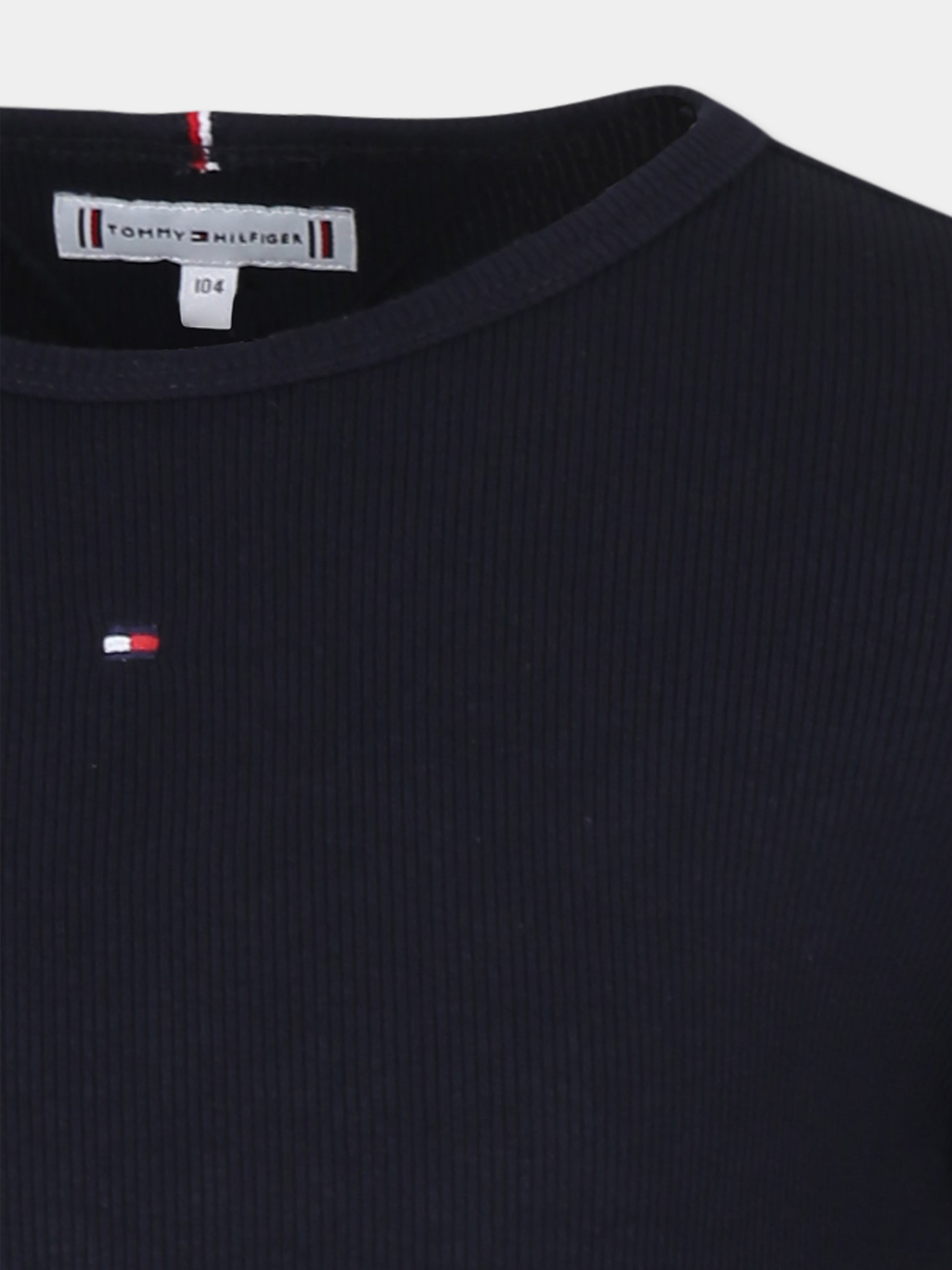 T-shirt blu per bambina con logo,Tommy Hilfiger Junior,KG0KG07595J DW5