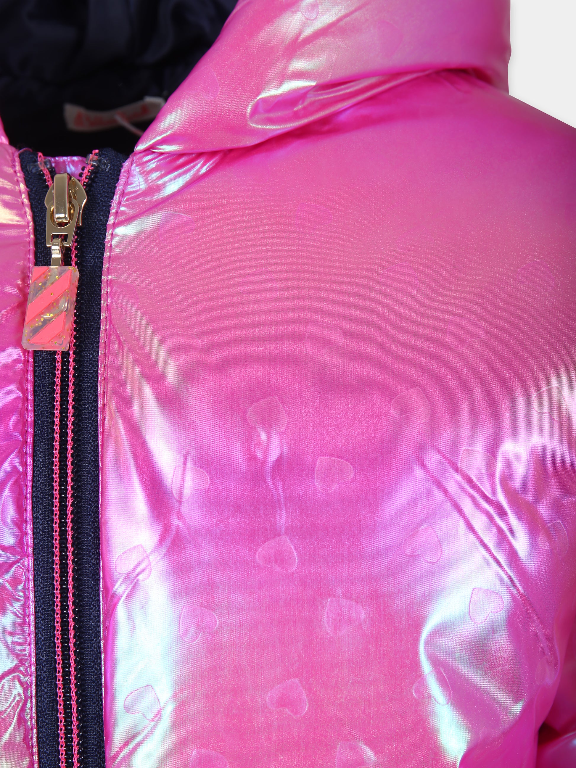 Piumino fucsia per bambina con cuori,Billieblush,U16363 47M