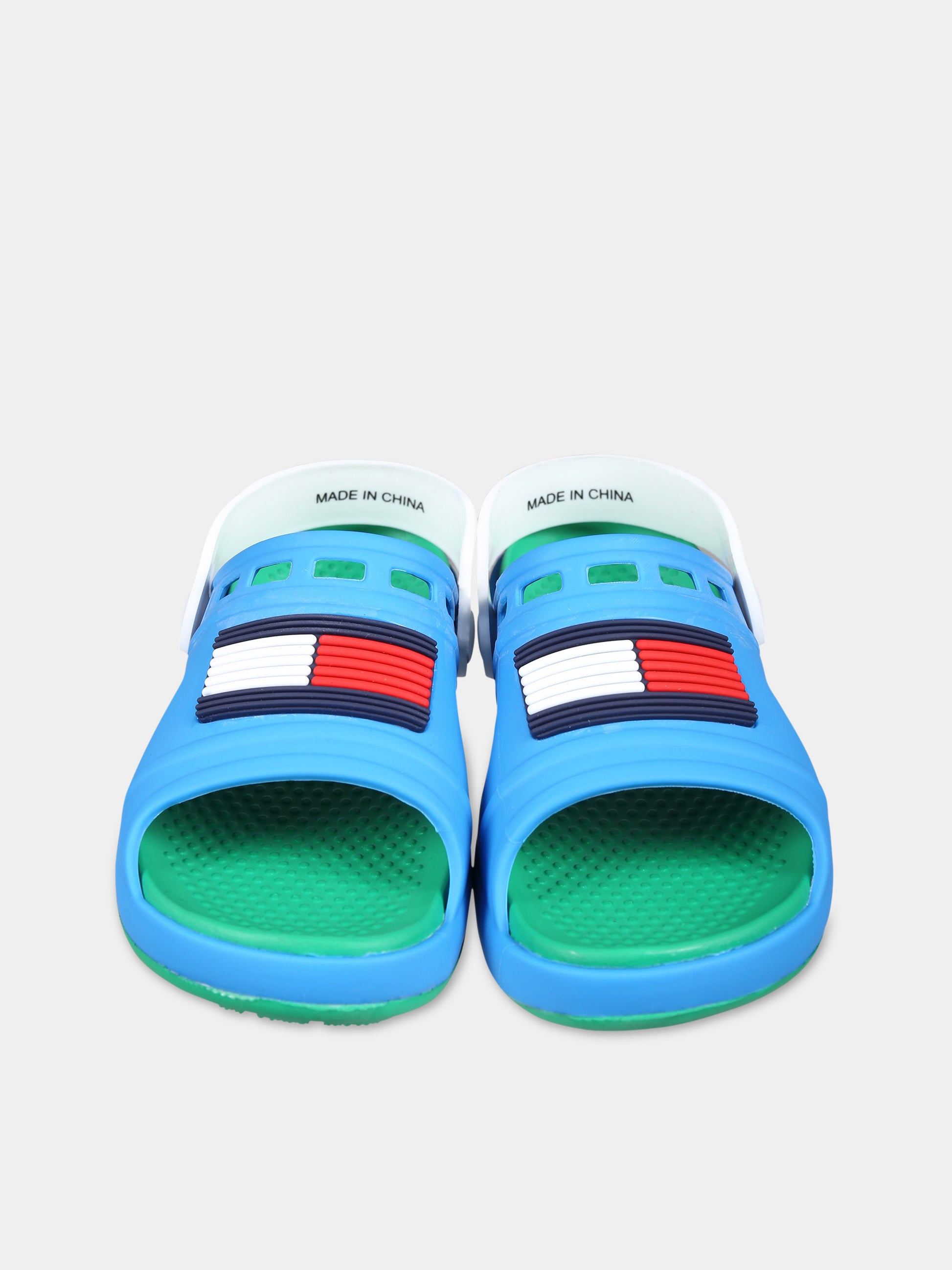 Sandali azzurri per bambino con bandierina,Tommy Hilfiger Junior,T3X2 33440 0083A076