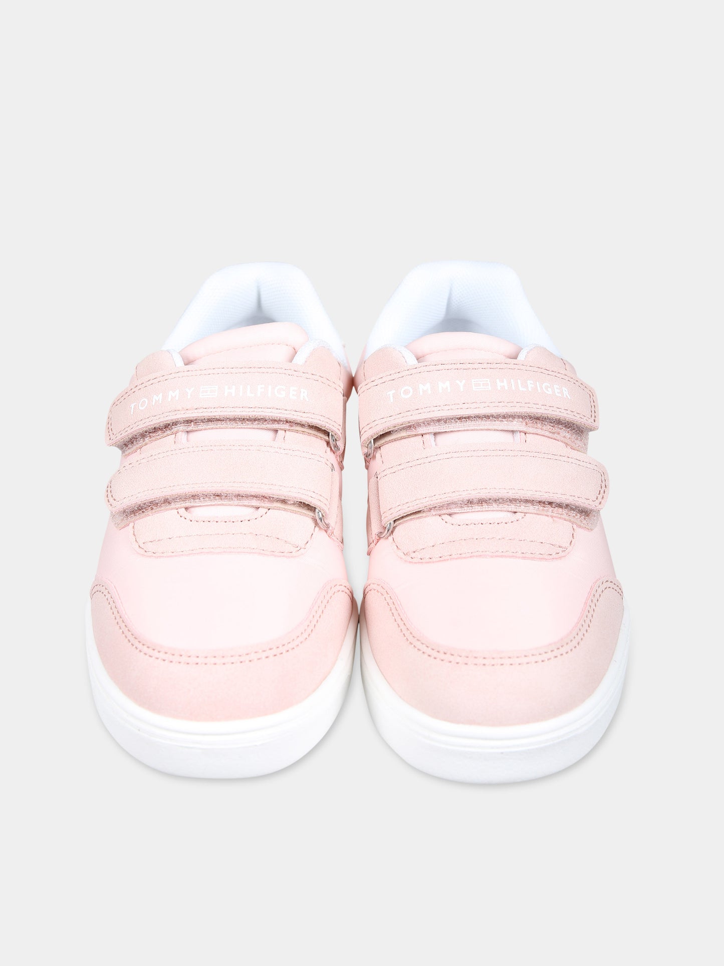 Sneakers rosa per bambina con logo e bandierina,Tommy Hilfiger Junior,T1A9 33192 1492X054