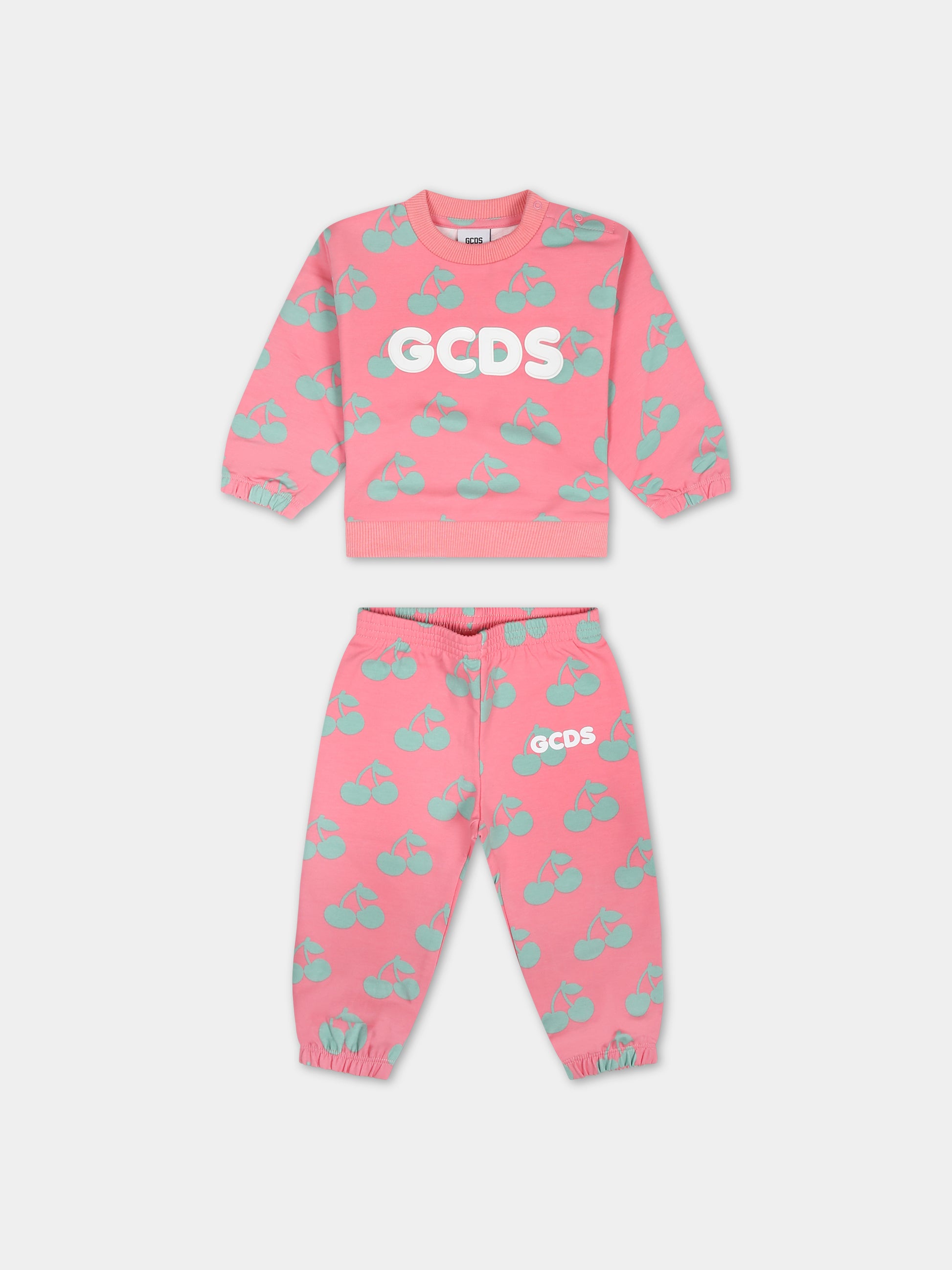 Tuta rosa per neonata con ciliegie,Gcds Kids,GMK009 LDBA9 84528