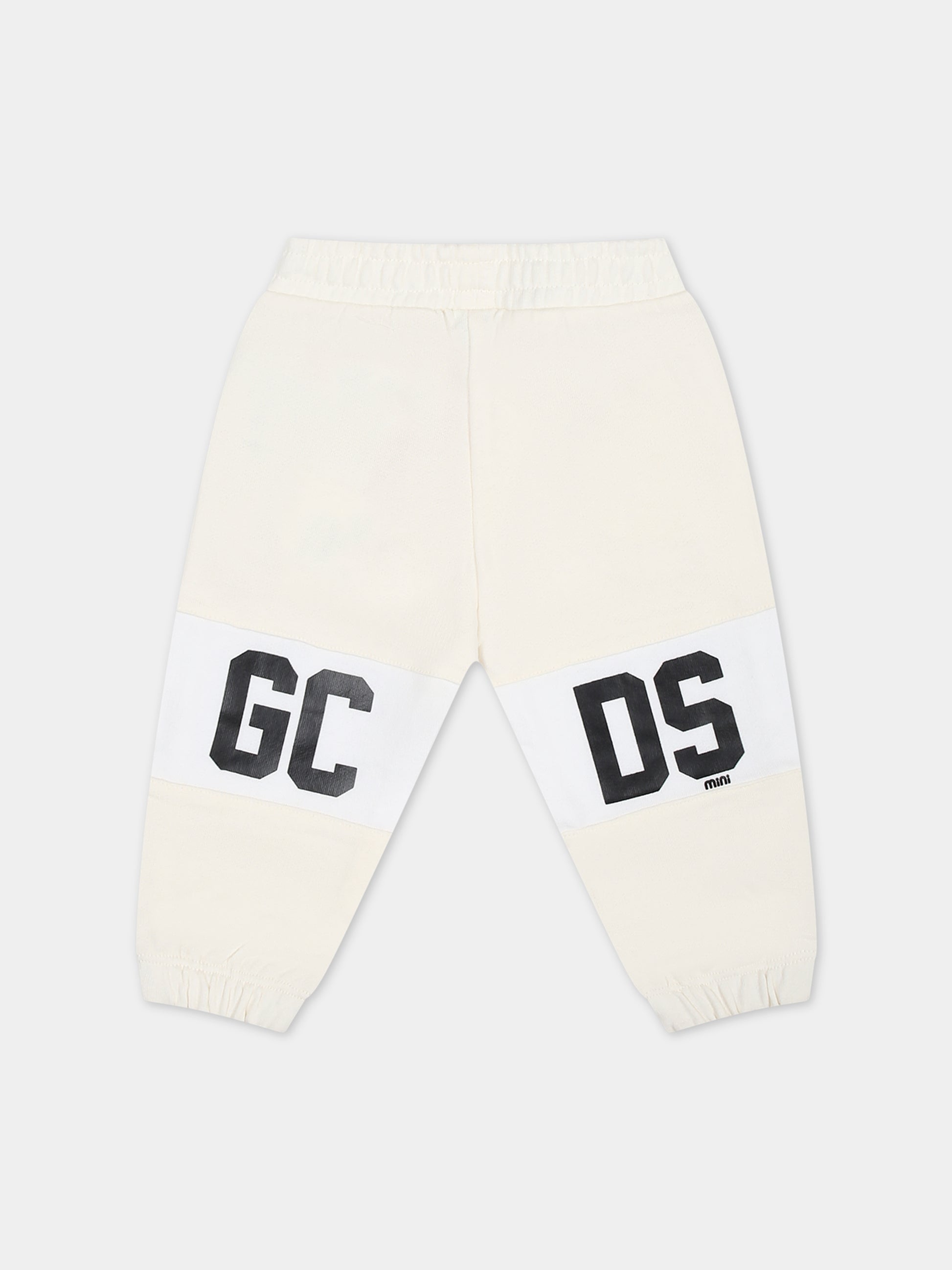 Pantalone bianco per neonati con logo,Gcds Kids,GUP00A LCA33 10063