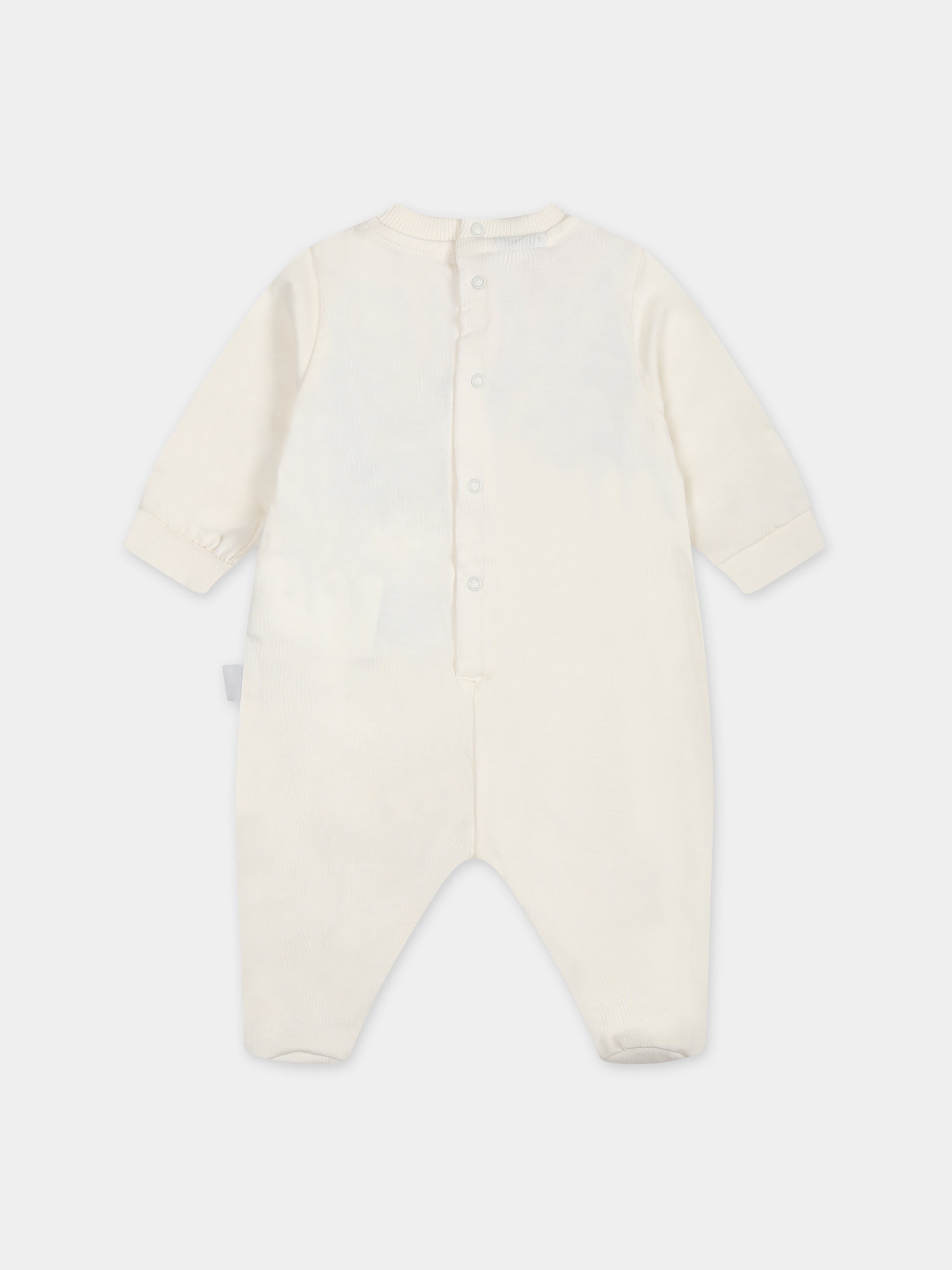 Tutina bianca per neonati con logo,Gcds Kids,GUY00R LCA33 10063