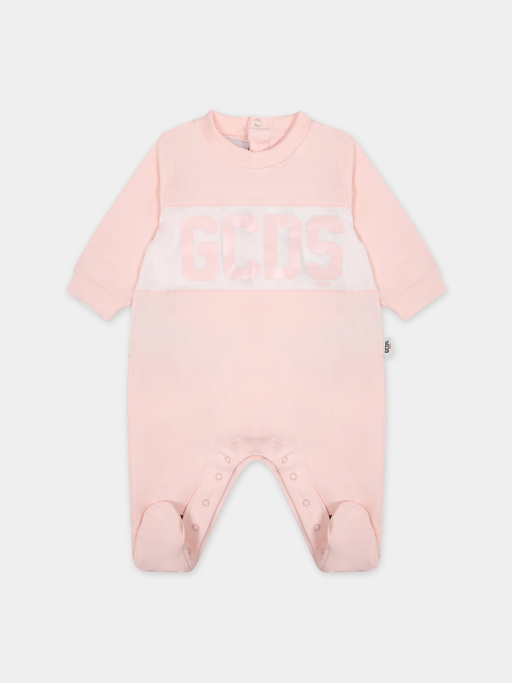 Tutina rosa per neonata con logo,Gcds Kids,GUY00R LCA33 52483