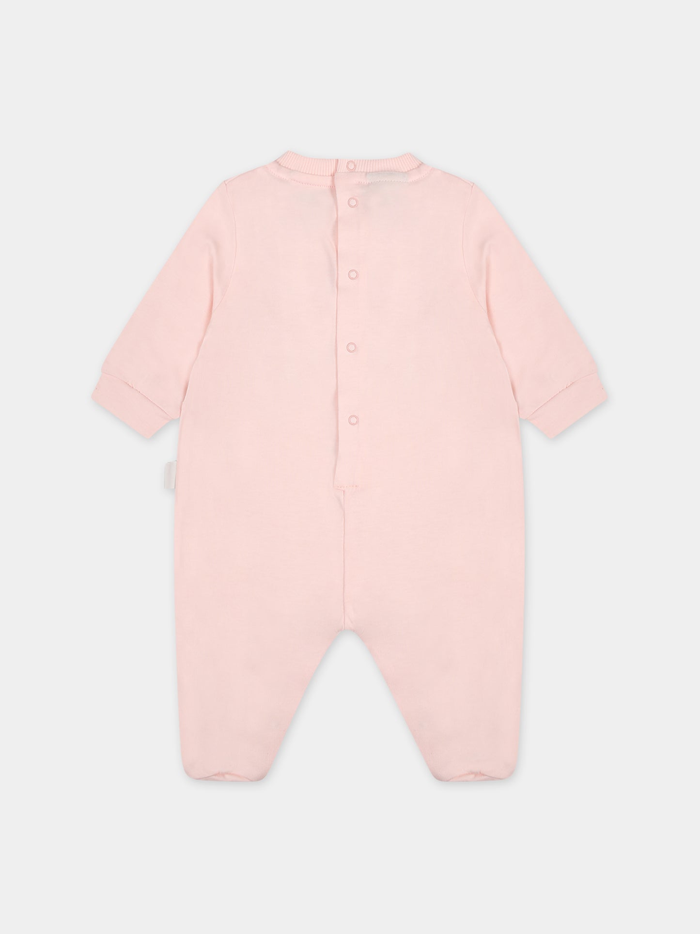 Tutina rosa per neonata con logo,Gcds Kids,GUY00R LCA33 52483