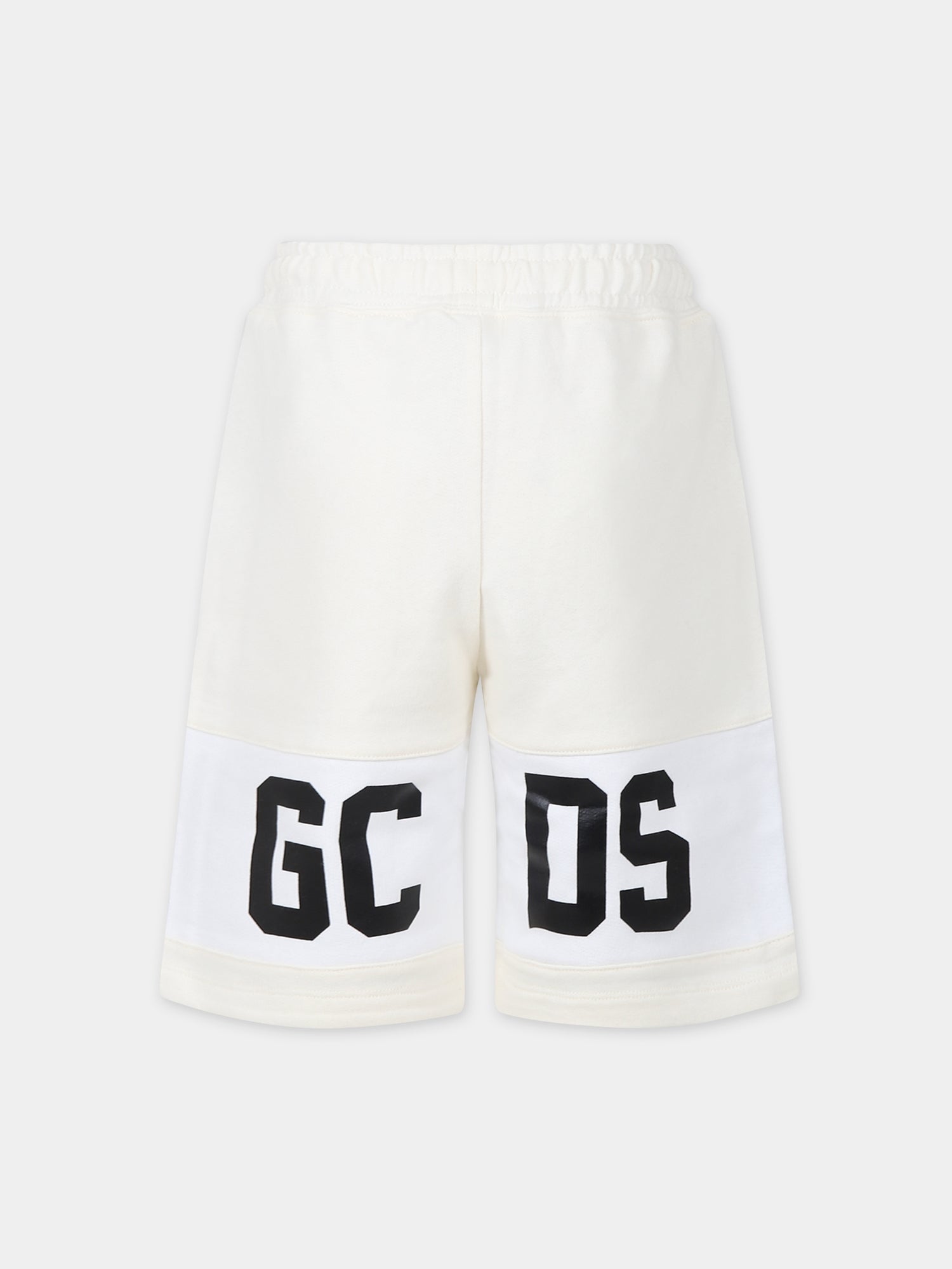 Shorts avorio per bambino con logo,Gcds Kids,DNQ006 LCA33 10063