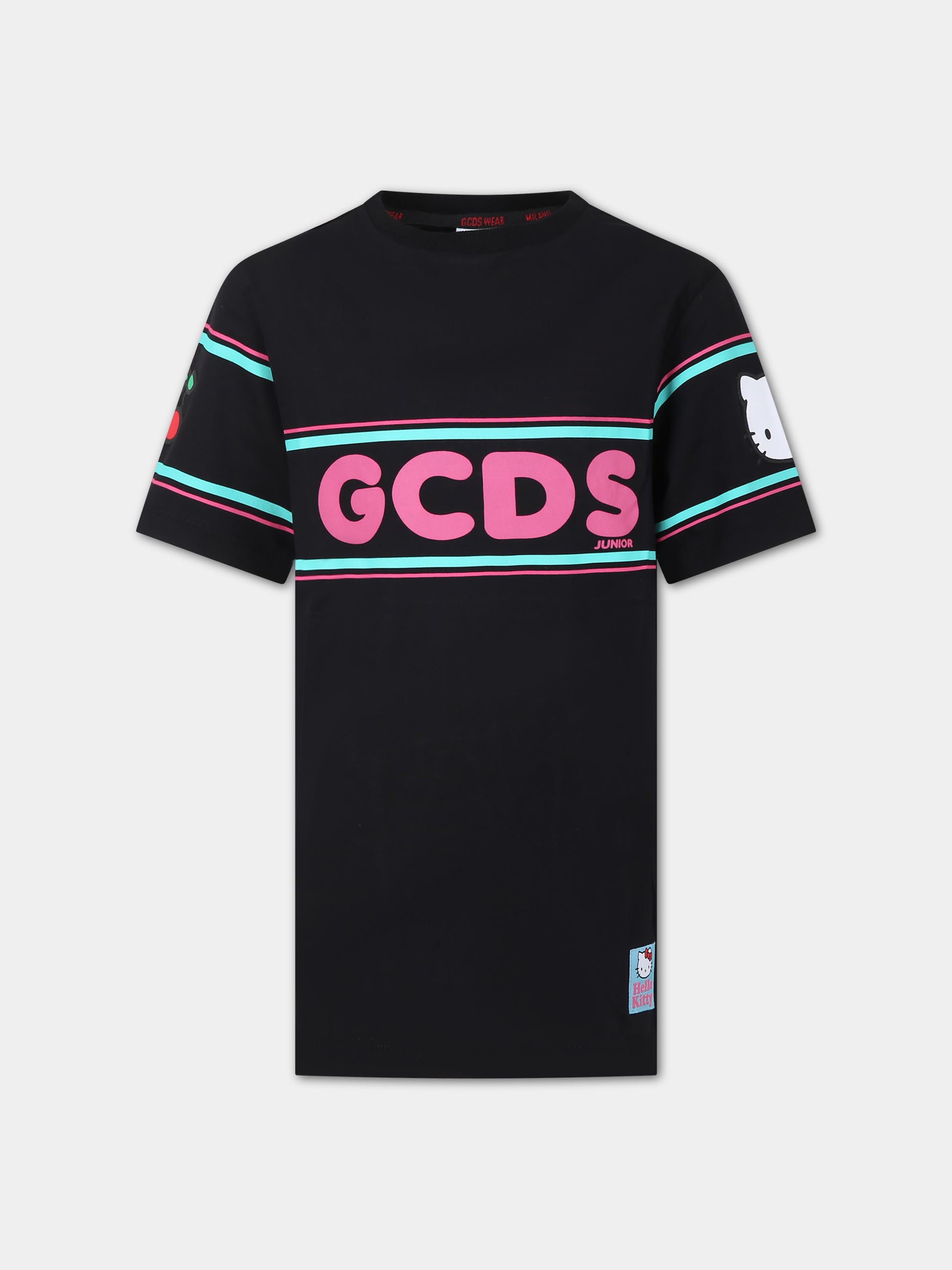 Vestito nero per bambina,Gcds Kids,DCV002 LBA23 60100 