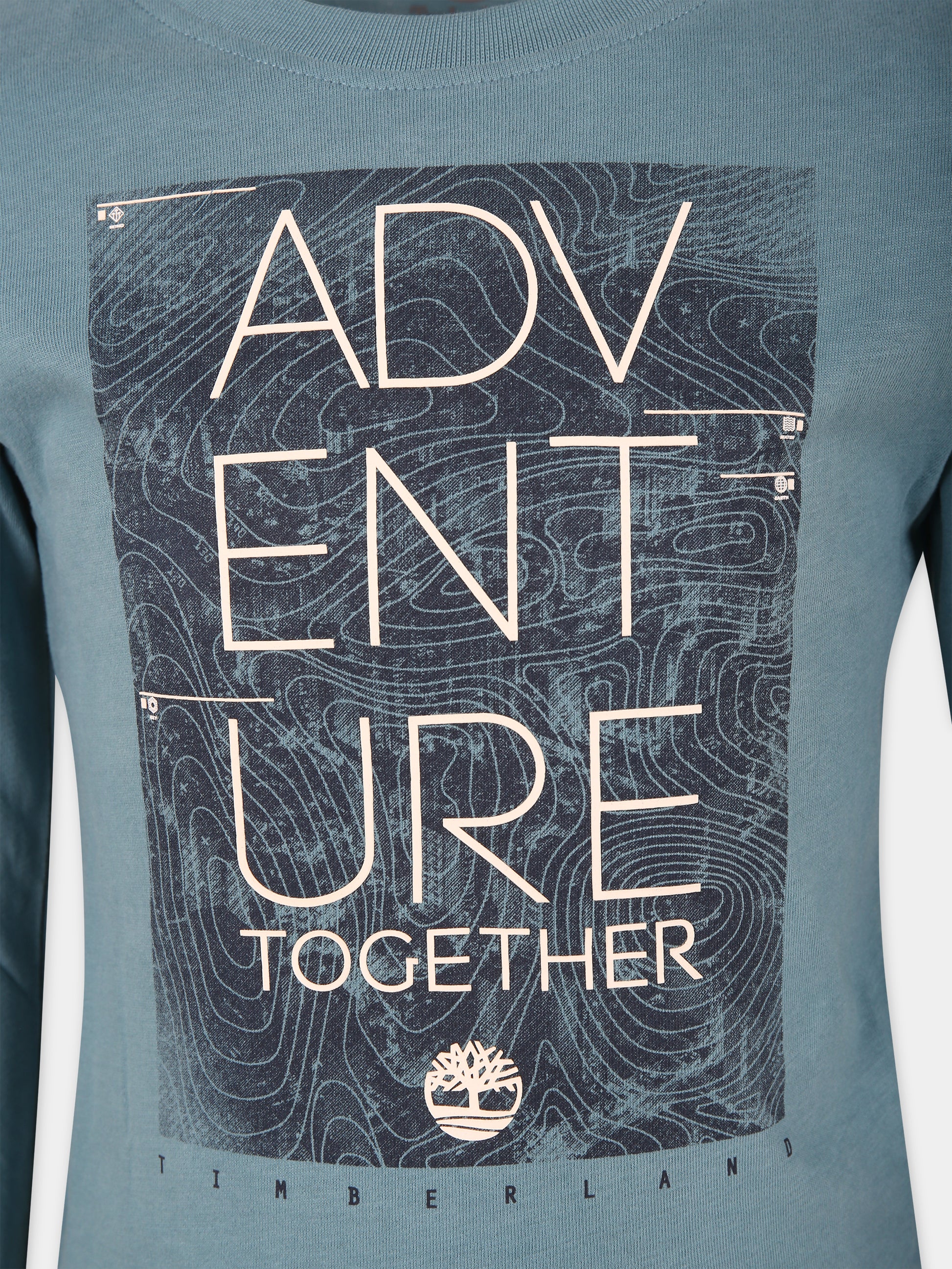 T-shirt verde per bambino con logo,Timberland,T25U31 875