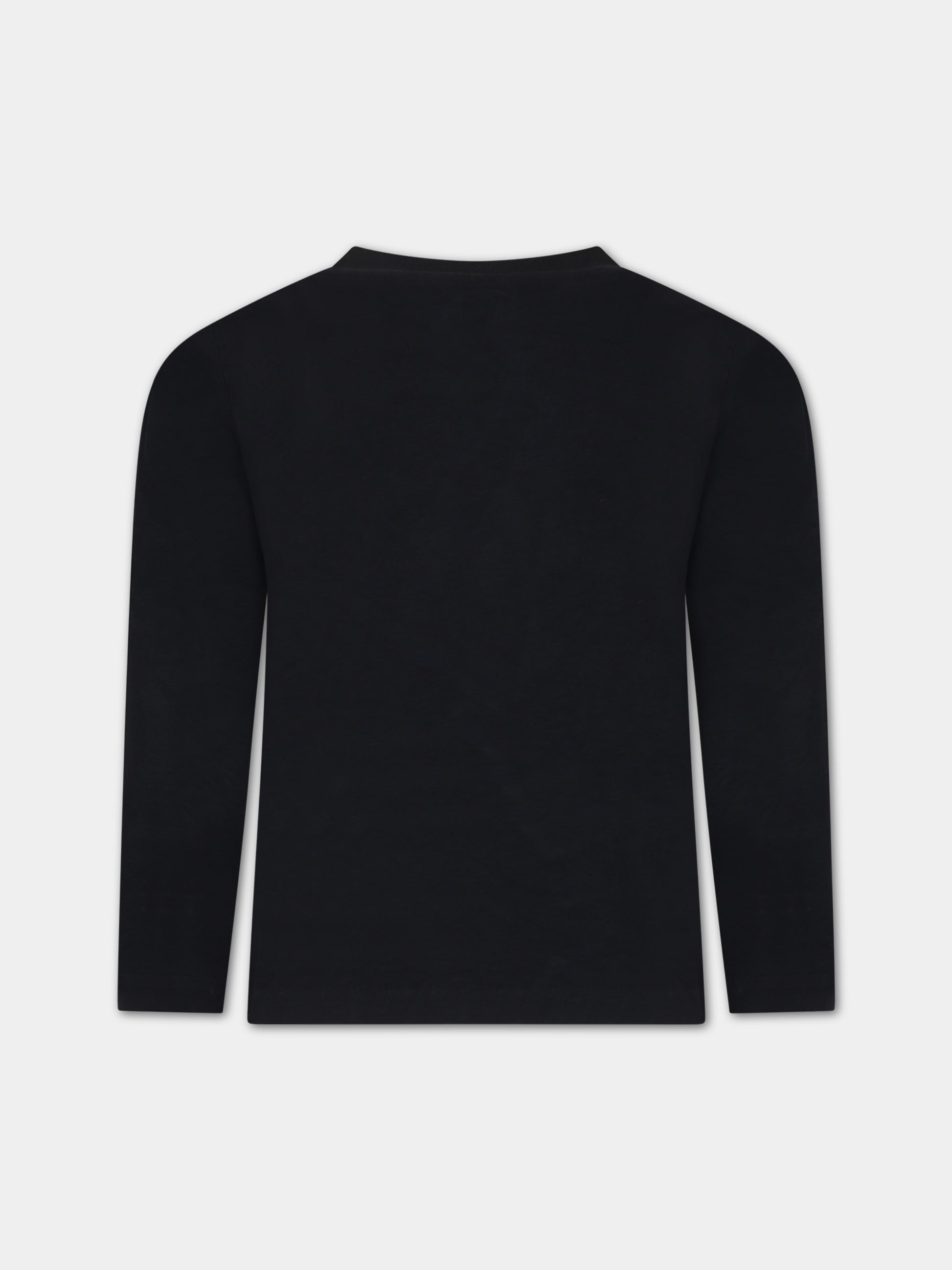 T-shirt nera per bambino con logo,Timberland,T25U32 09B