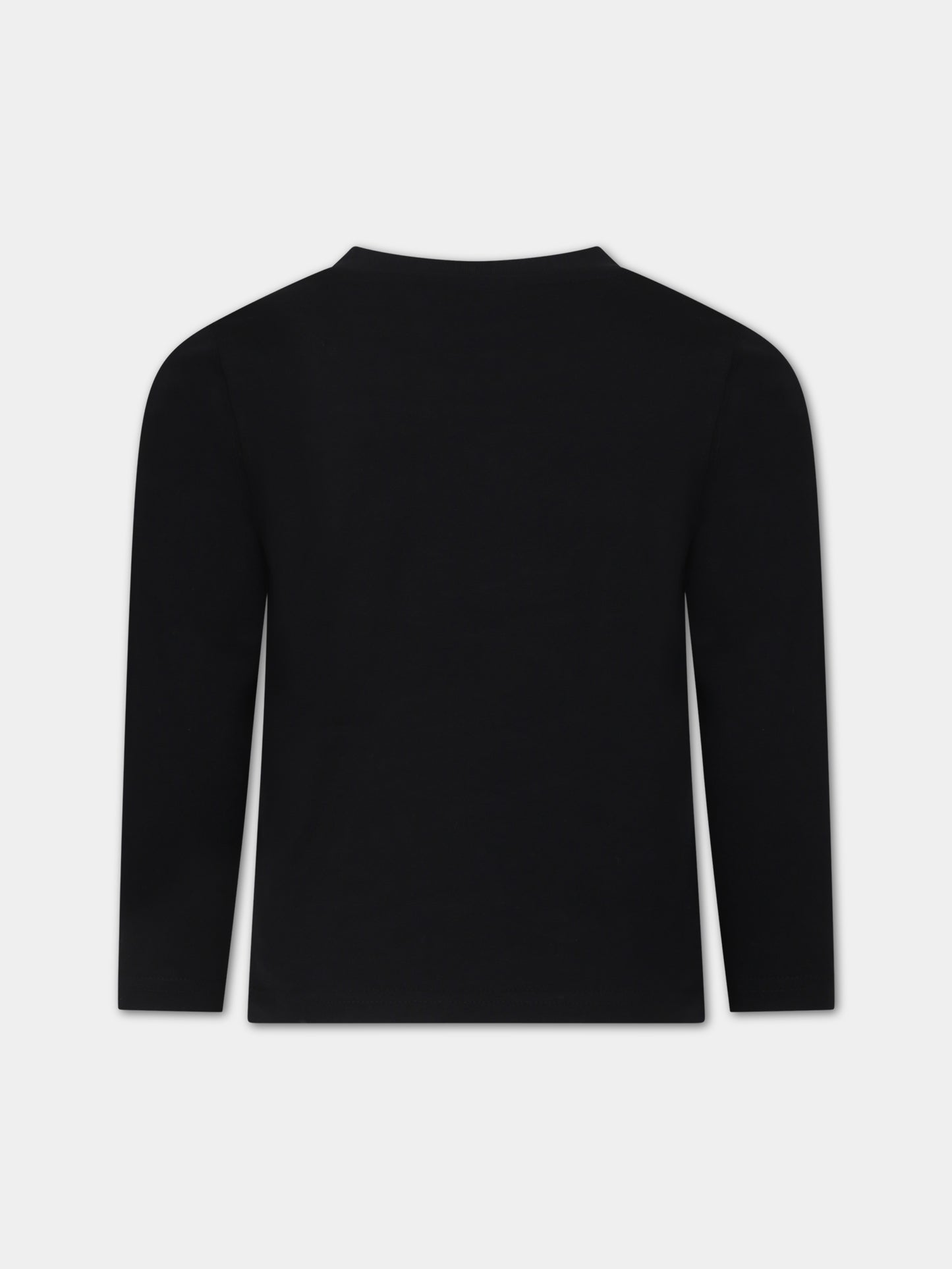 T-shirt nera per bambino con logo,Timberland,T25U38 09B