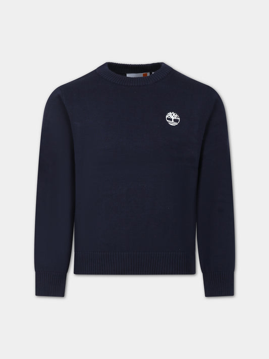 Maglione blu per bambino,Timberland,T25U49 857