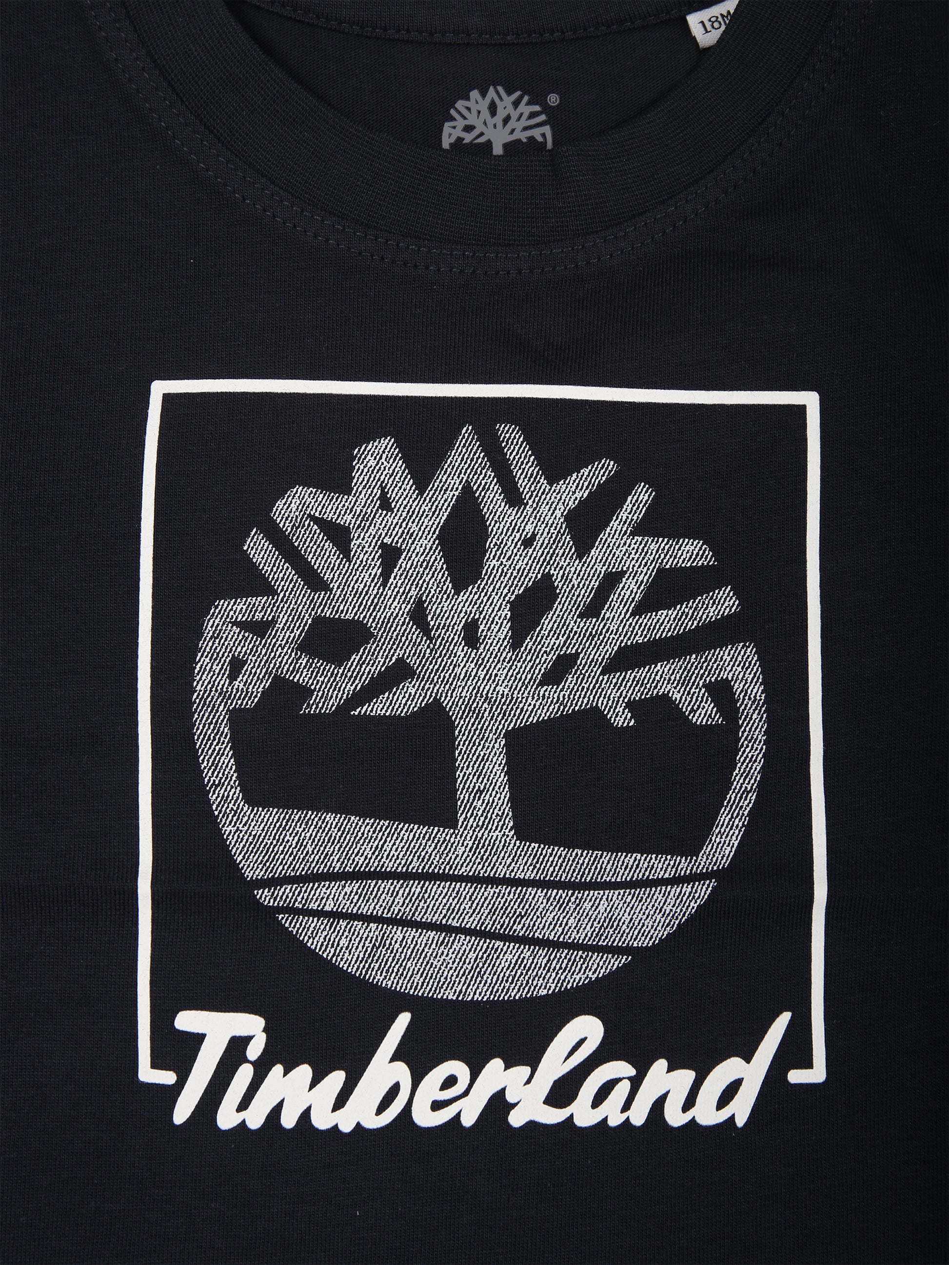 T-shirt blu per neonato con stampa logo,Timberland,T60002 857