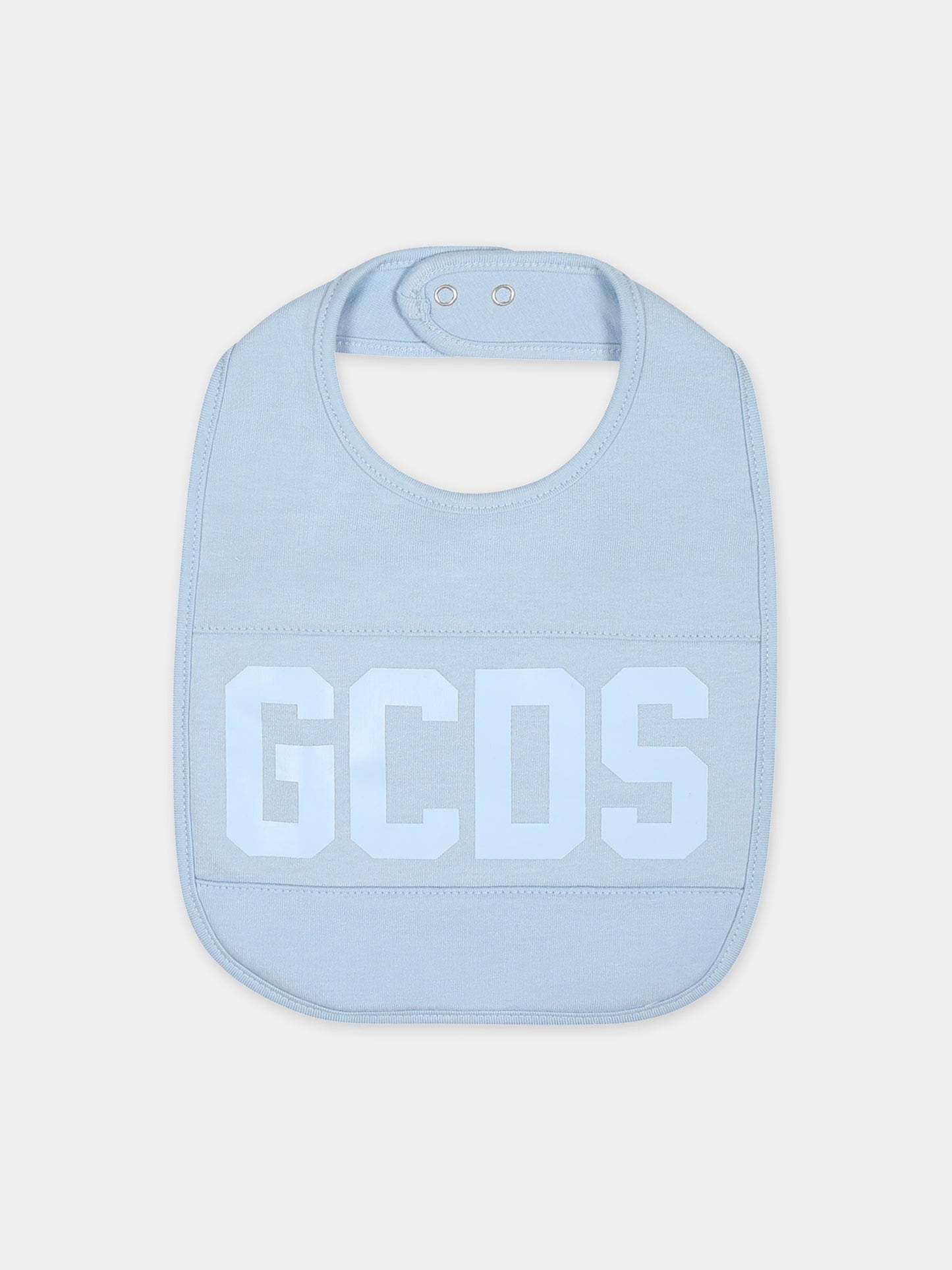 Set celeste per neonato con logo,Gcds Kids,GOY007 LDA26 40069