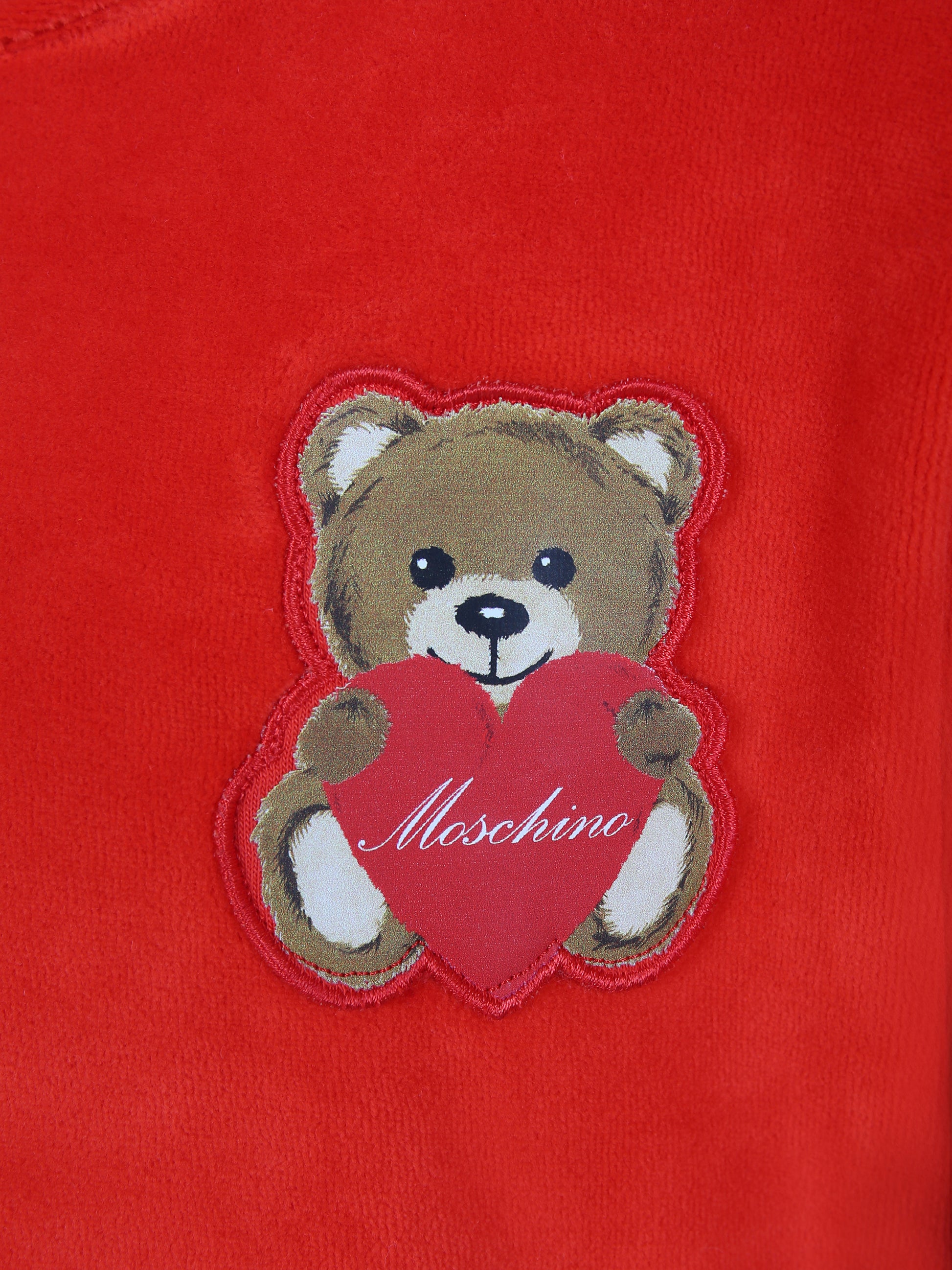 Completo rosso per bambina con Teddy Bears e logo,Moschino Kids,HDK02L LGA07 50109