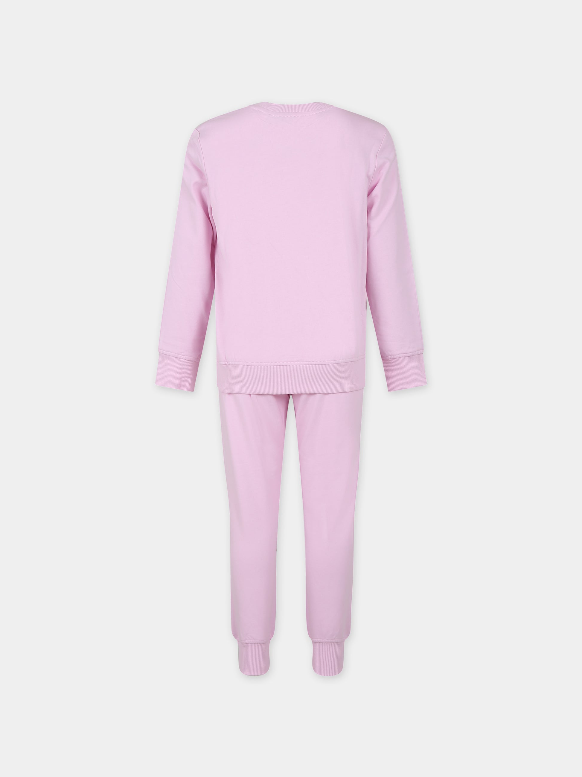 Completo rosa per bambina con Teddy Bears e logo,Moschino Kids,HUK03G LCA40 51684