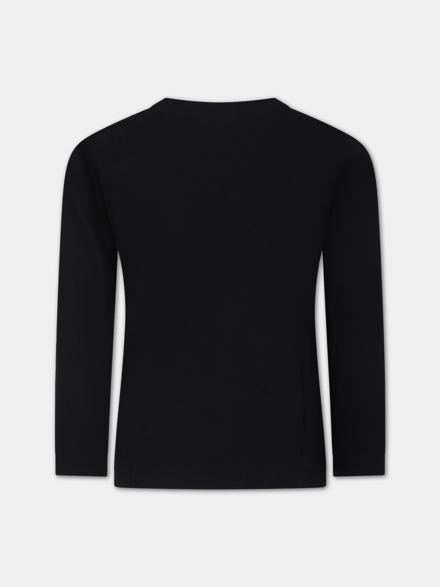 T-shirt nera  per bambina con Teddy Bears,Moschino Kids,HUO00R LAA20 60100