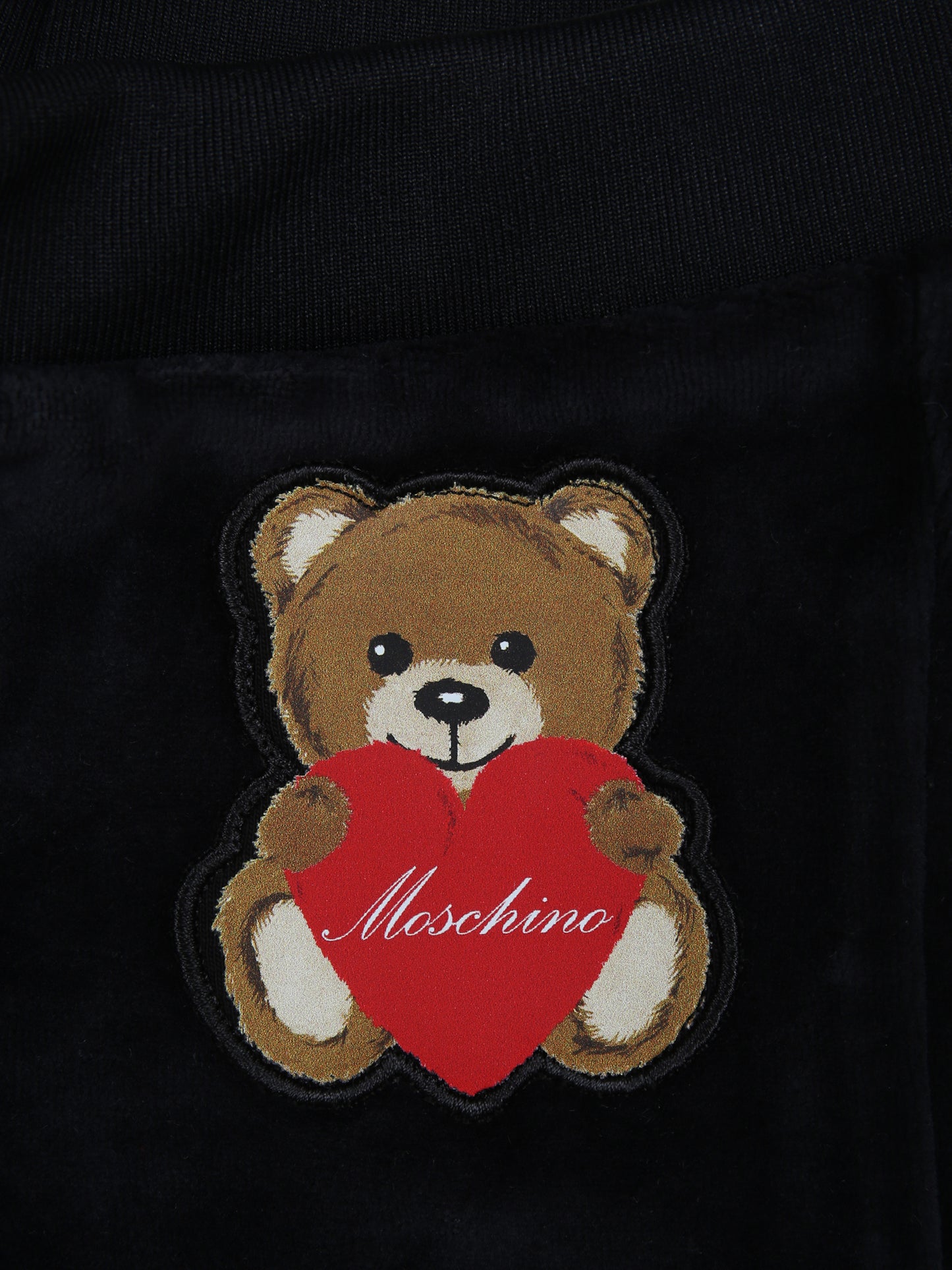 Completo nero in ciniglia per neonata,Moschino Kids,MAK01V LGA07 60100