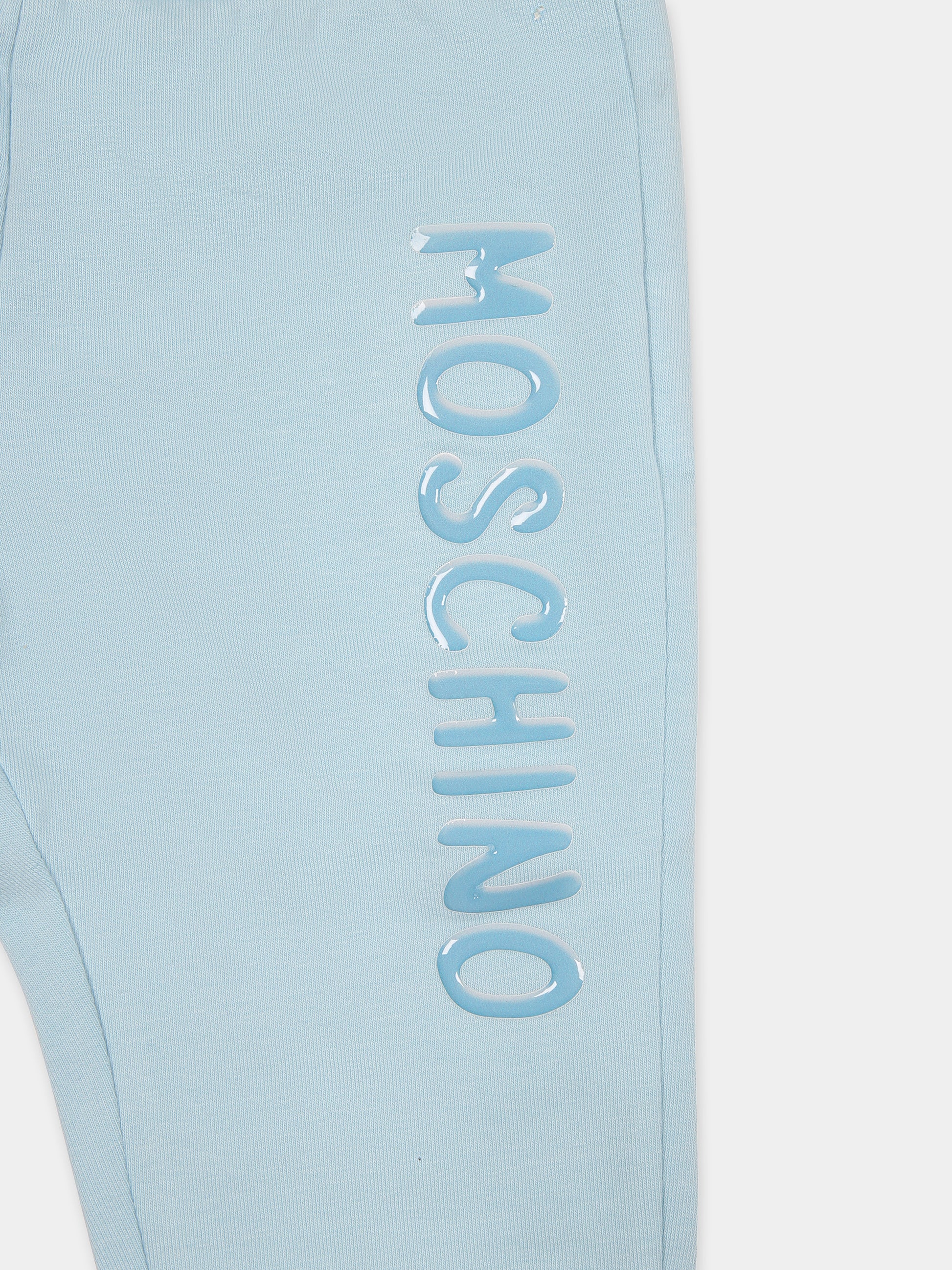 Completo celeste per neonata con teddy bear,Moschino Kids,MMK039 LDA17 40304