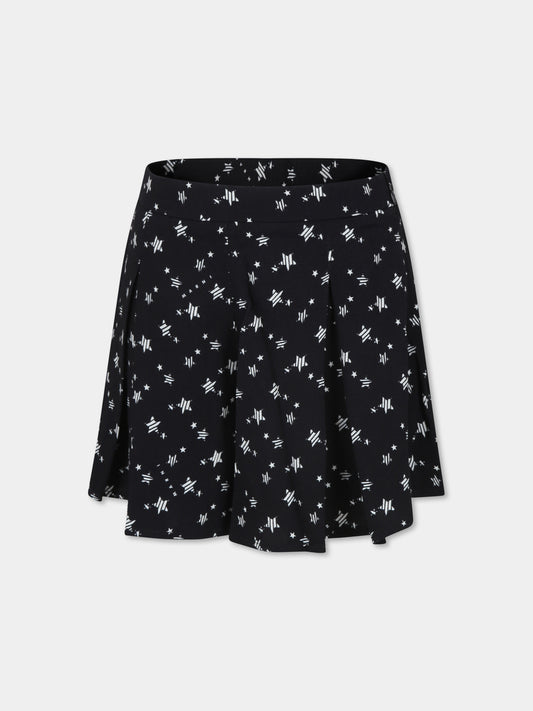 Shorts neri per bambina con stelle,Marni Kids,M01113 M00SS MP148F 0M900