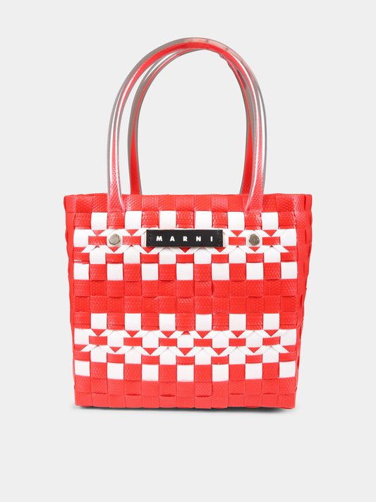 Borsa rossa per bambina con logo,Marni Kids,M01286 M00IW MW90F 0MC45