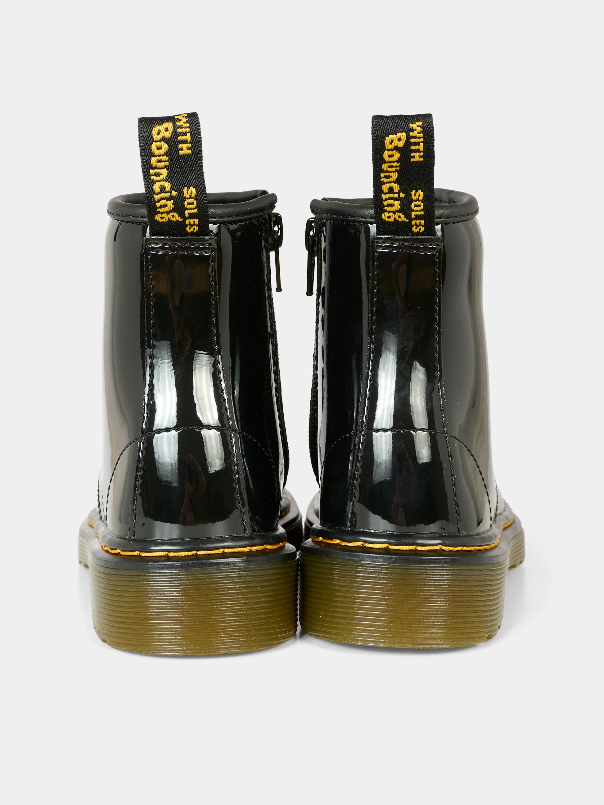 Anfibi 1460 neri per bambina con logo,Dr. Martens,1460 Y 21979001 BLACK PATENT LAMPER