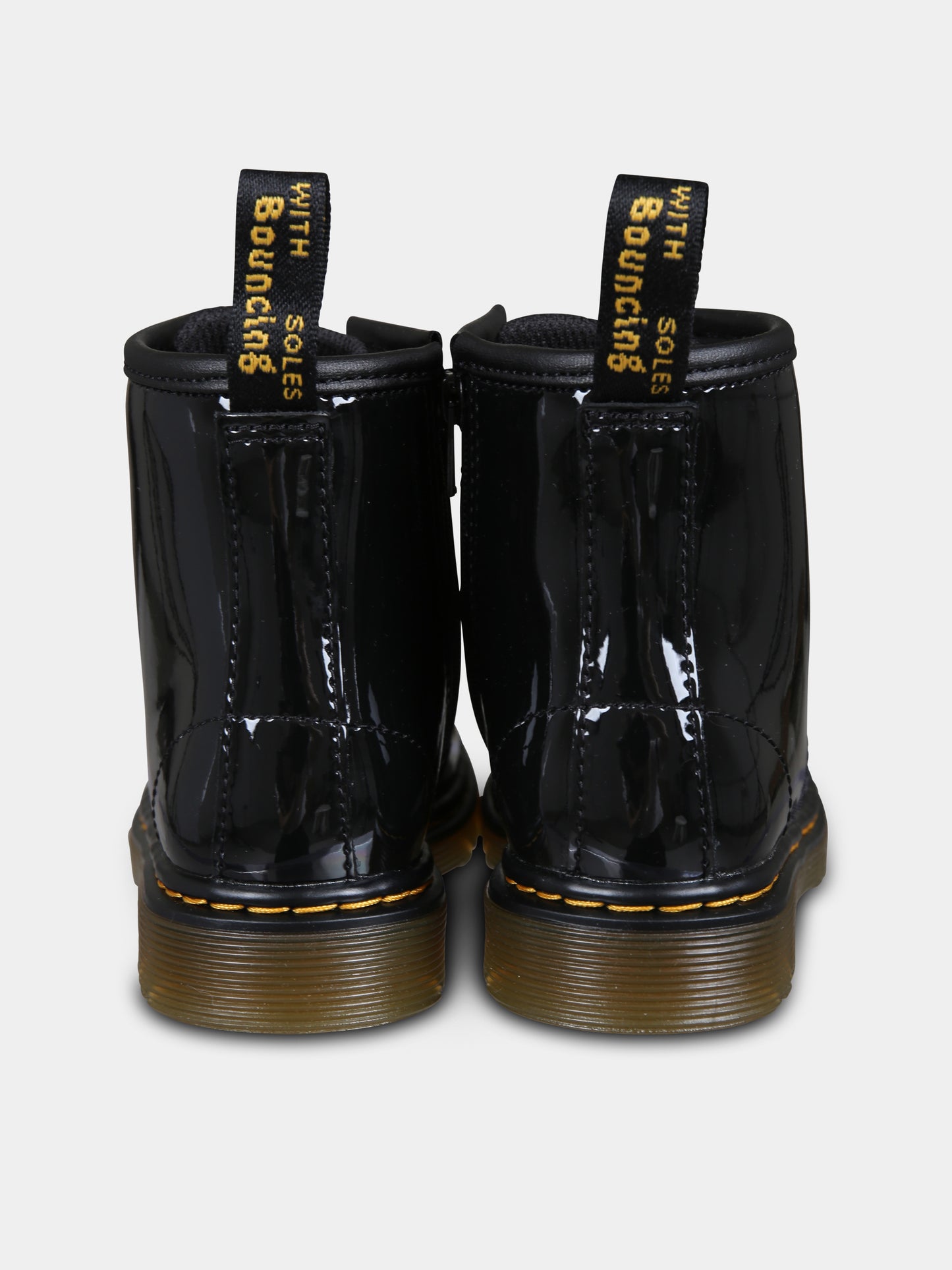 Anfibi 1460 neri per bambina con logo,Dr. Martens,1460 Y 21979001 BLACK PATENT LAMPER