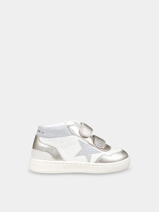 Sneakers June bianche per bambina con stella,Golden Goose,GJF00773 F006246 10622