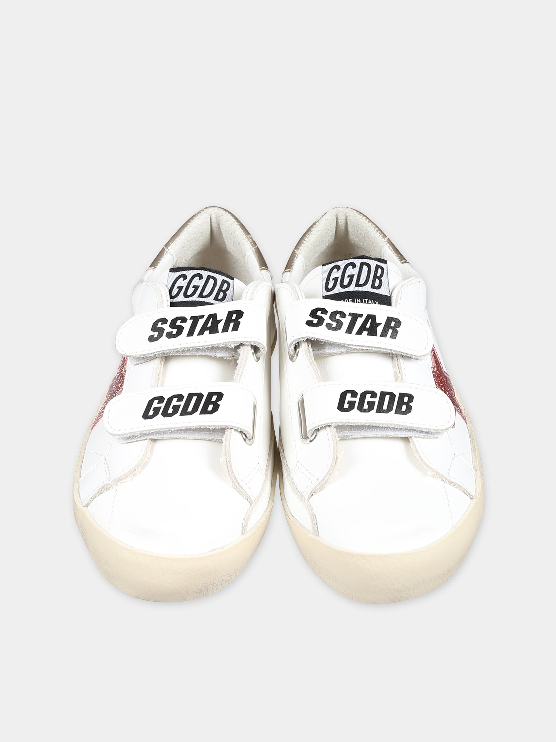 Sneakers Old School bianche per bambina con stella,Golden Goose,GJF00111 F006072 11902