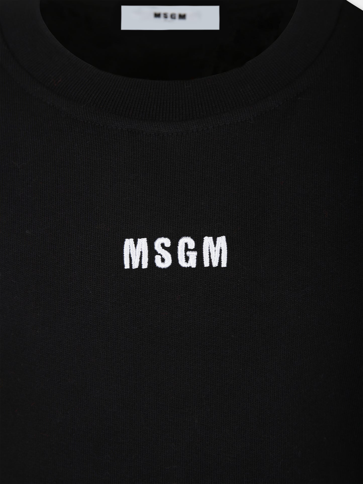 Felpa nera per bambina con logo,Msgm Kids,F3MSJGSW190 110
