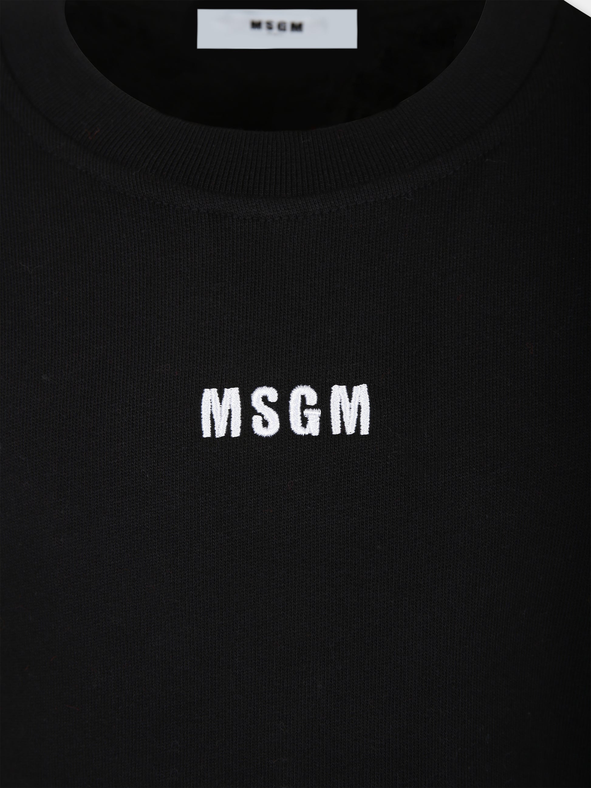 Felpa nera per bambina con logo,Msgm Kids,F3MSJGSW190 110