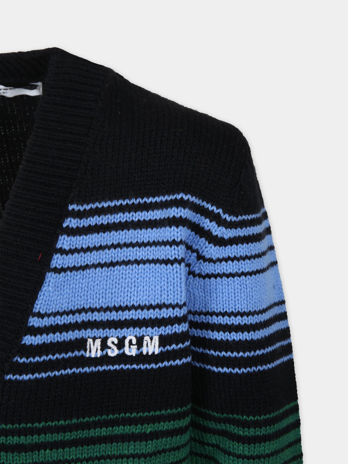 Cardigan multicolor per bambina con logo,Msgm Kids,F3MSJBCA117 140