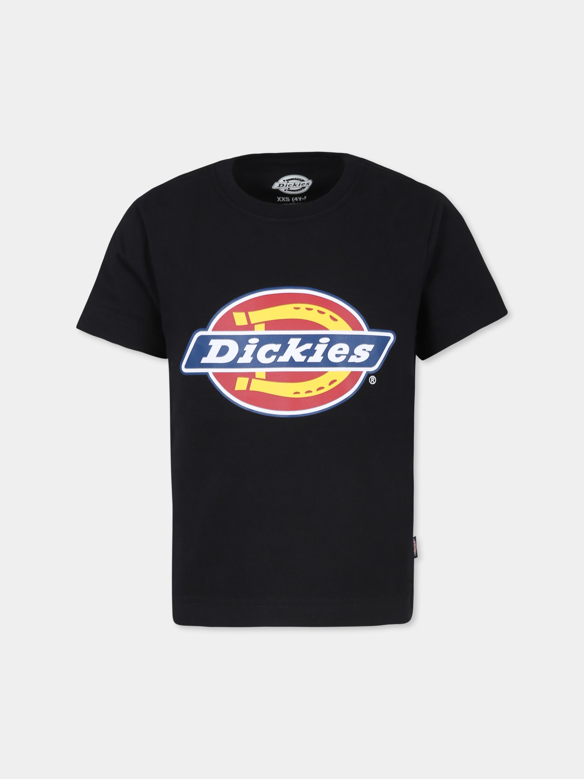 T-shirt nera per bambino con logo,Dickies,DK0KSR27KBK1