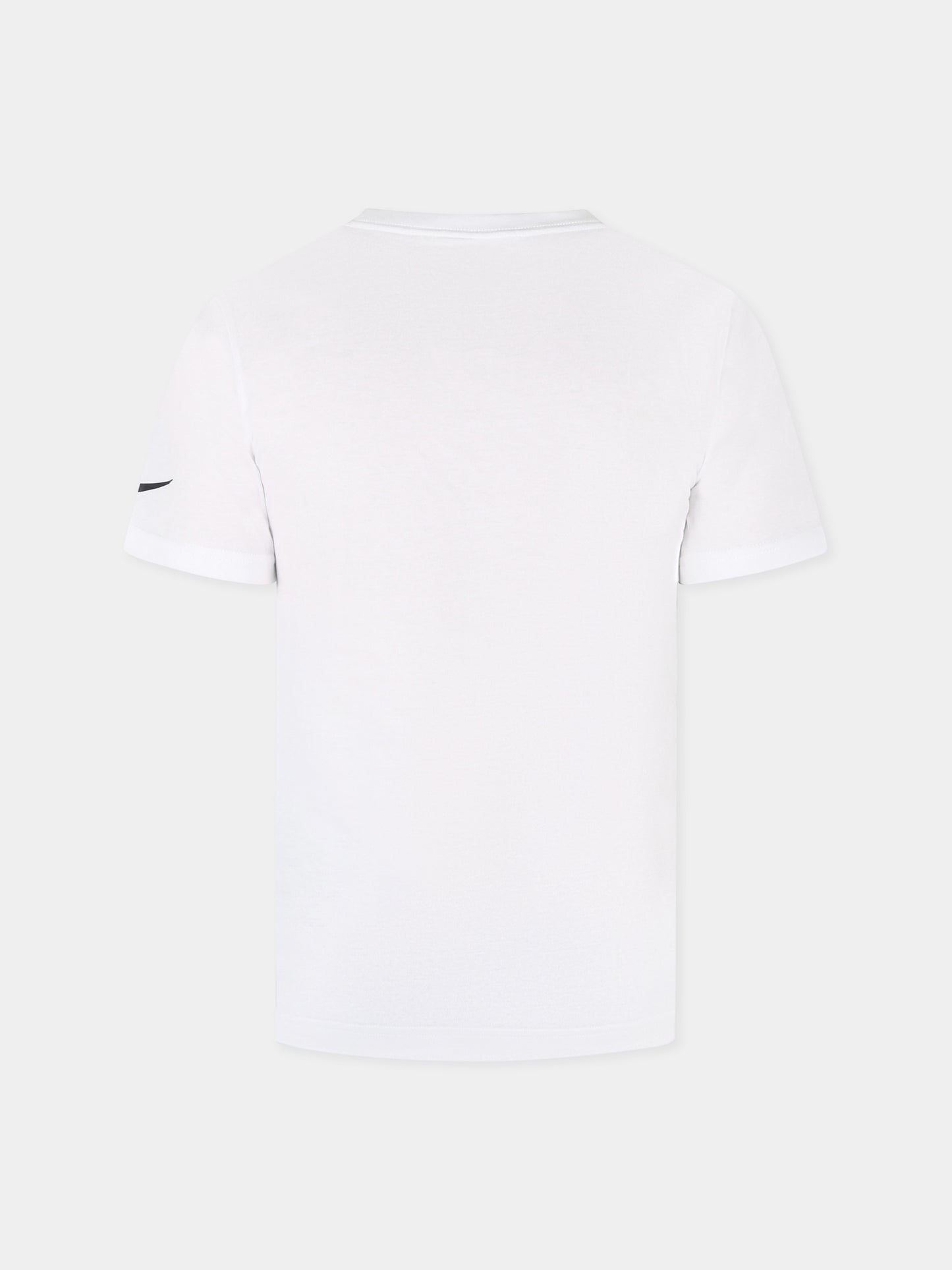 T-shirt blanc pour garçon avec logo