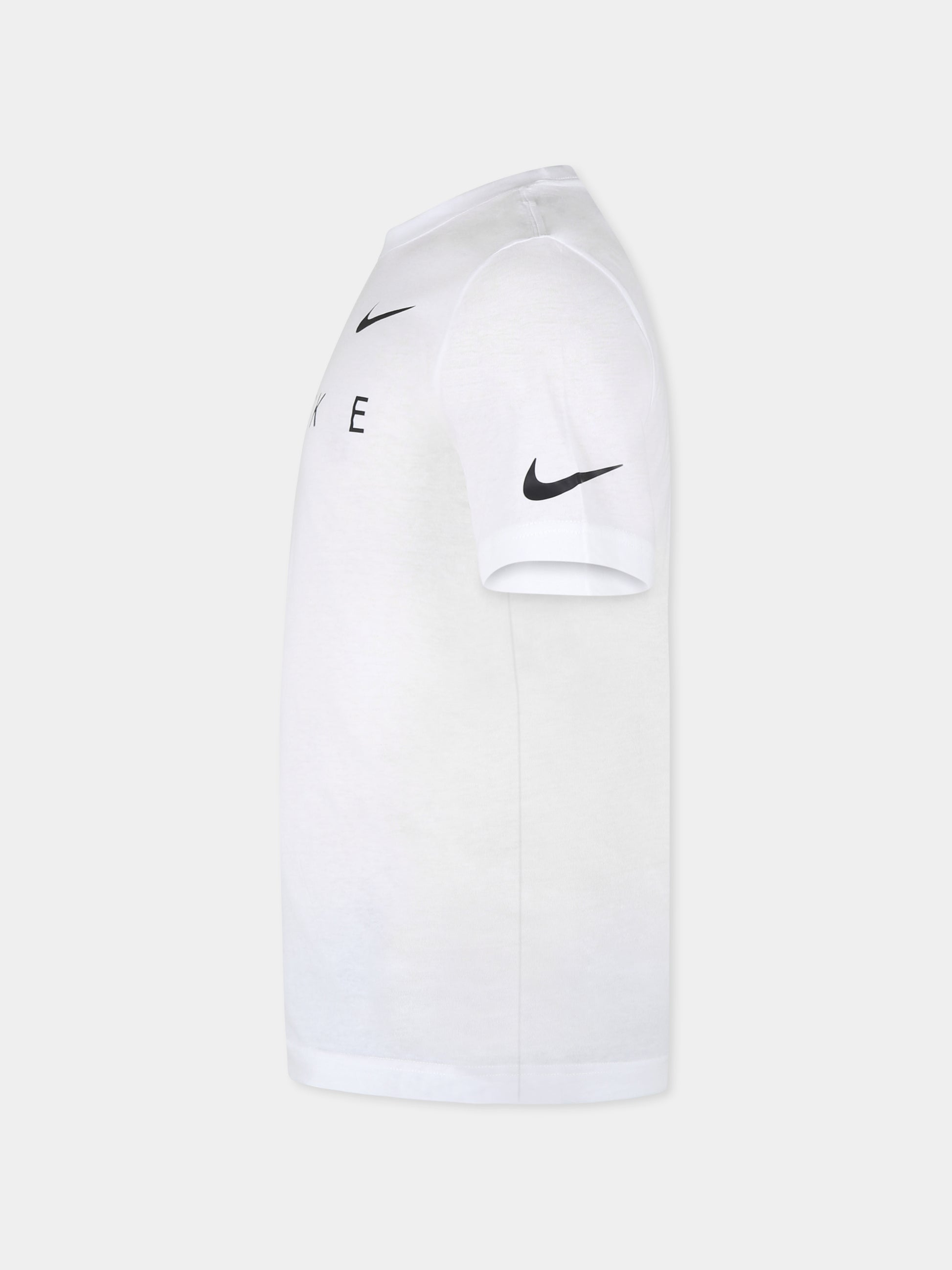 T-shirt bianca per bambino con logo,Nike,0411 001 WHITE