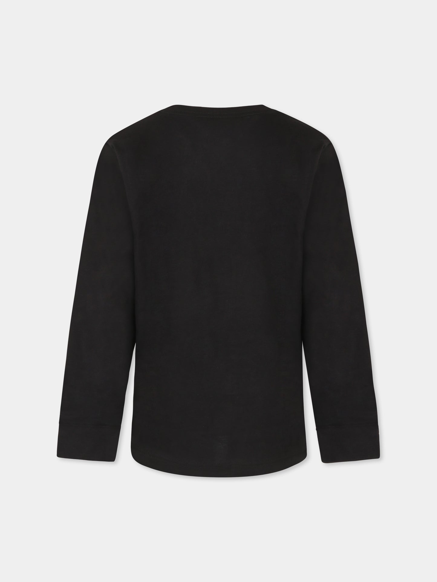 T-shirt noir pour garçon avec logo