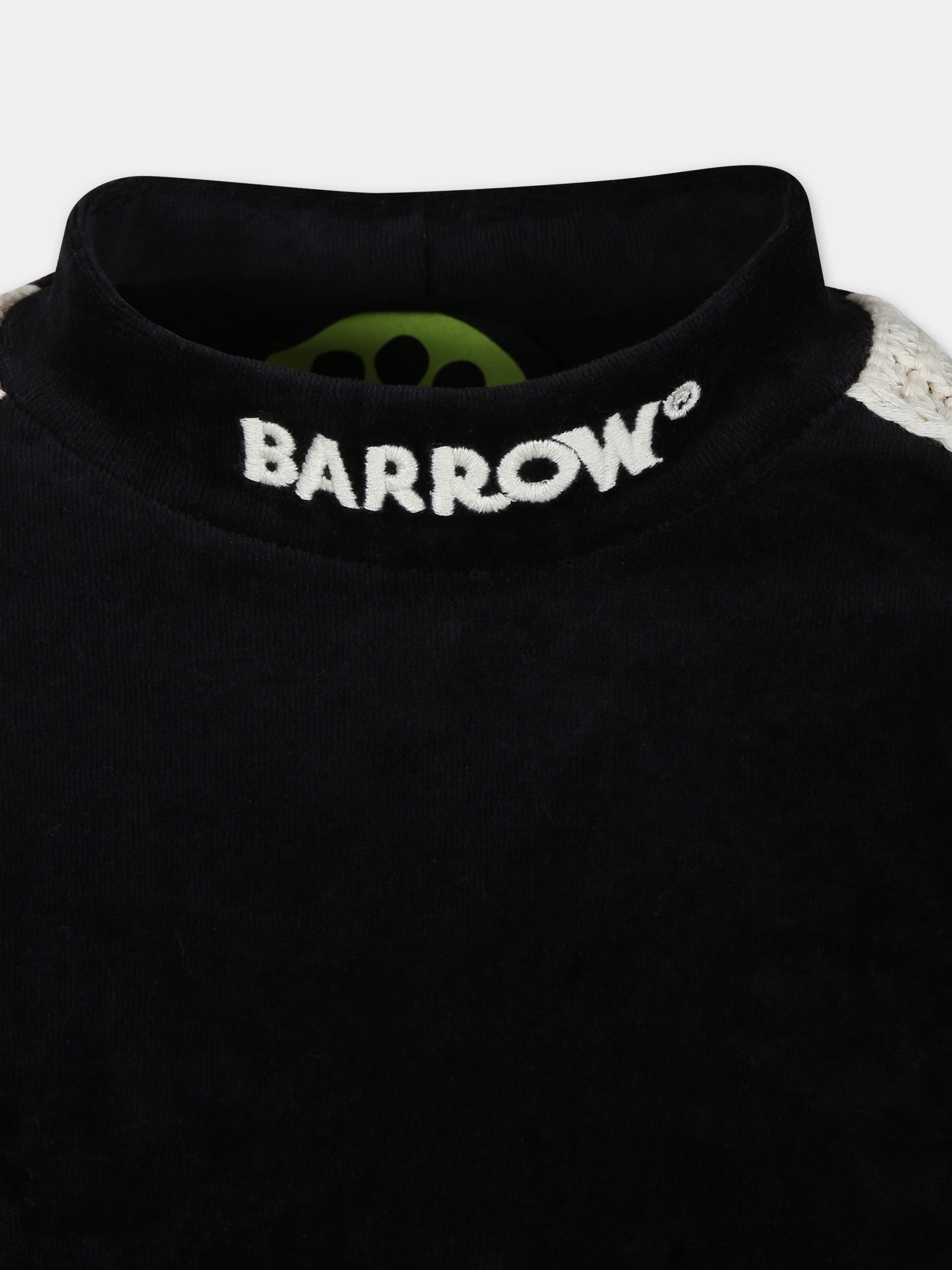 Vestito nero per bambina con logo,Barrow,F3BKJGDR053 110