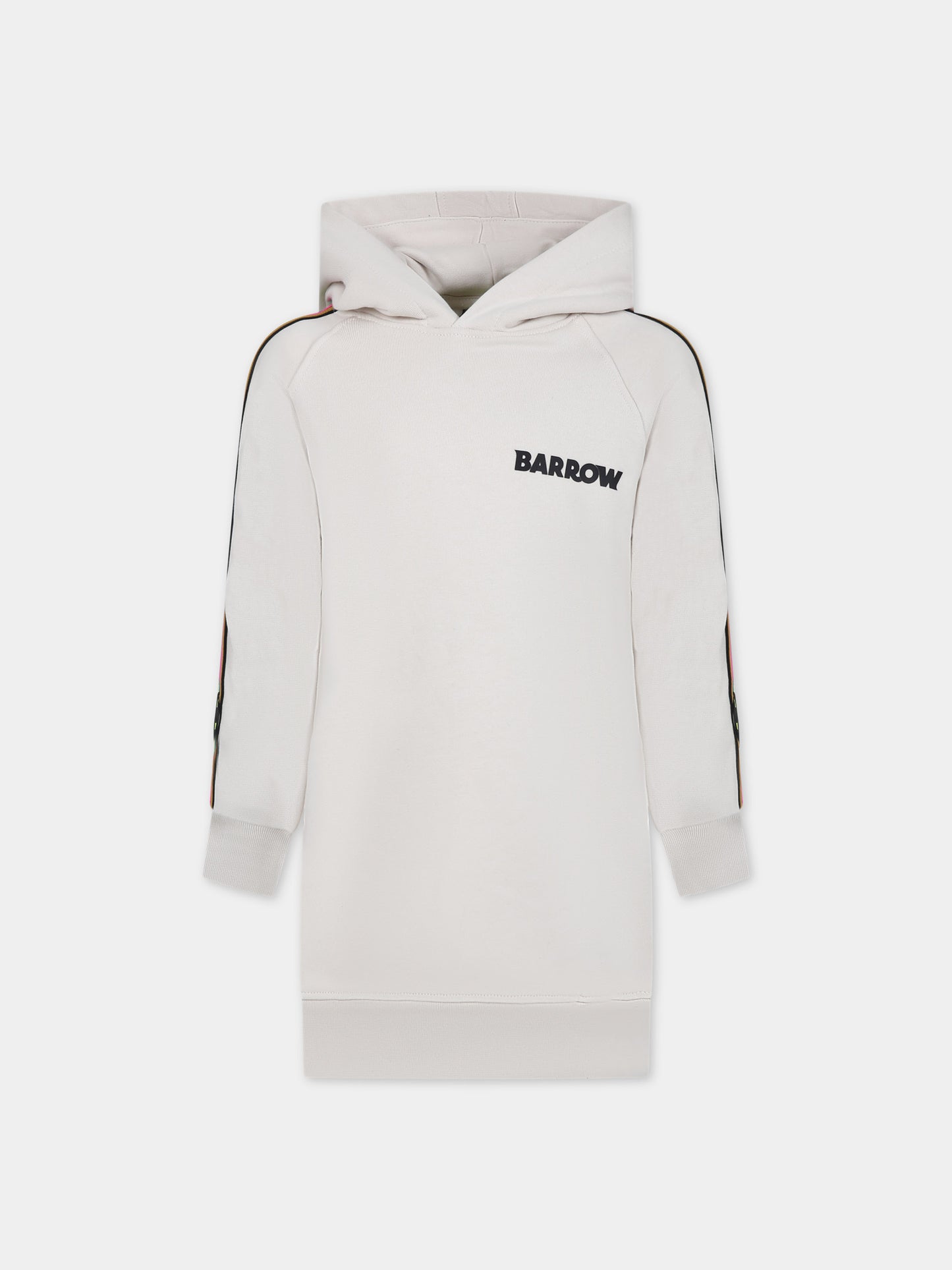 Vestito avorio per bambina con logo,Barrow,F3BKJGDR108 BW009